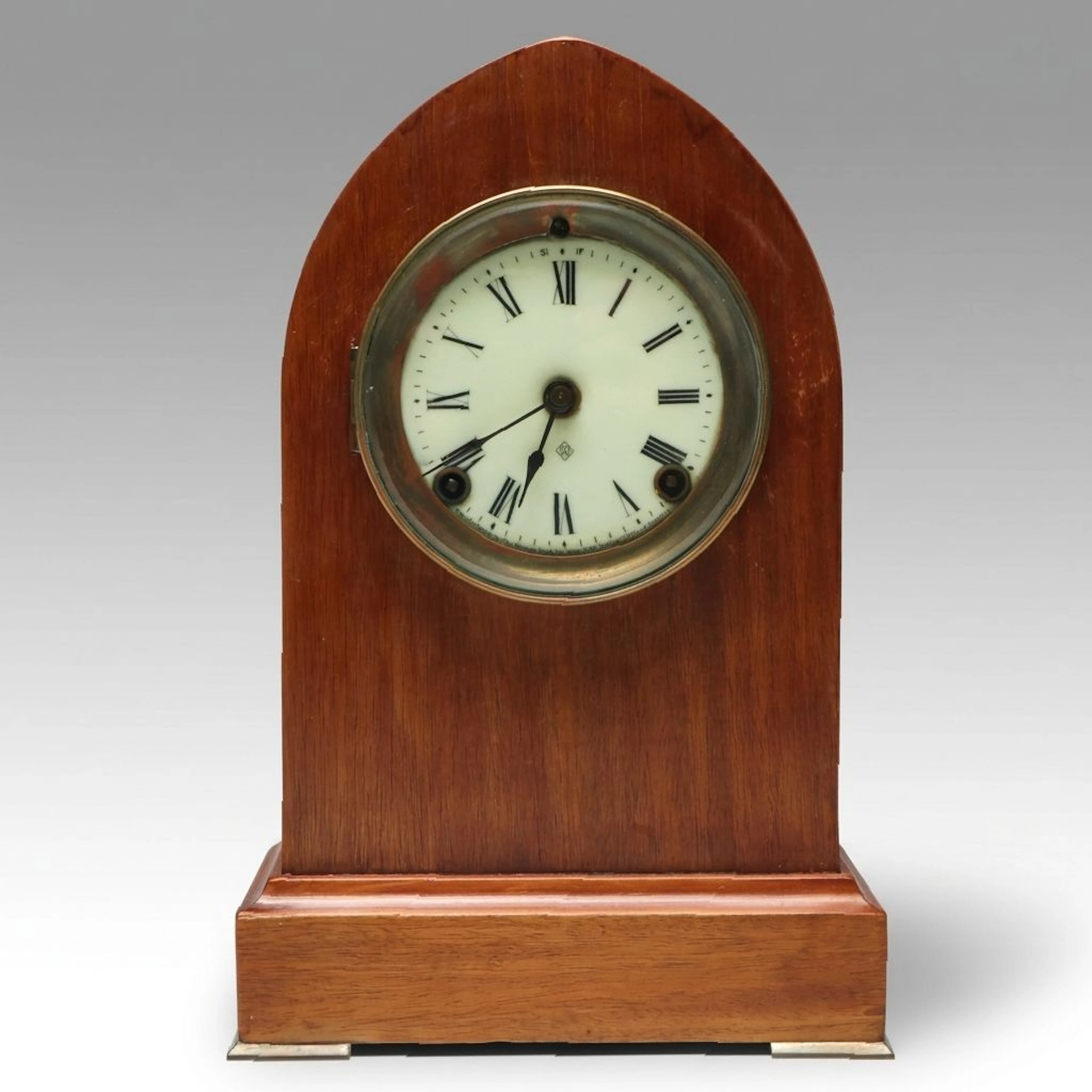 Ansonia "Henley" Gothic Revival Wood 8 Day Clock