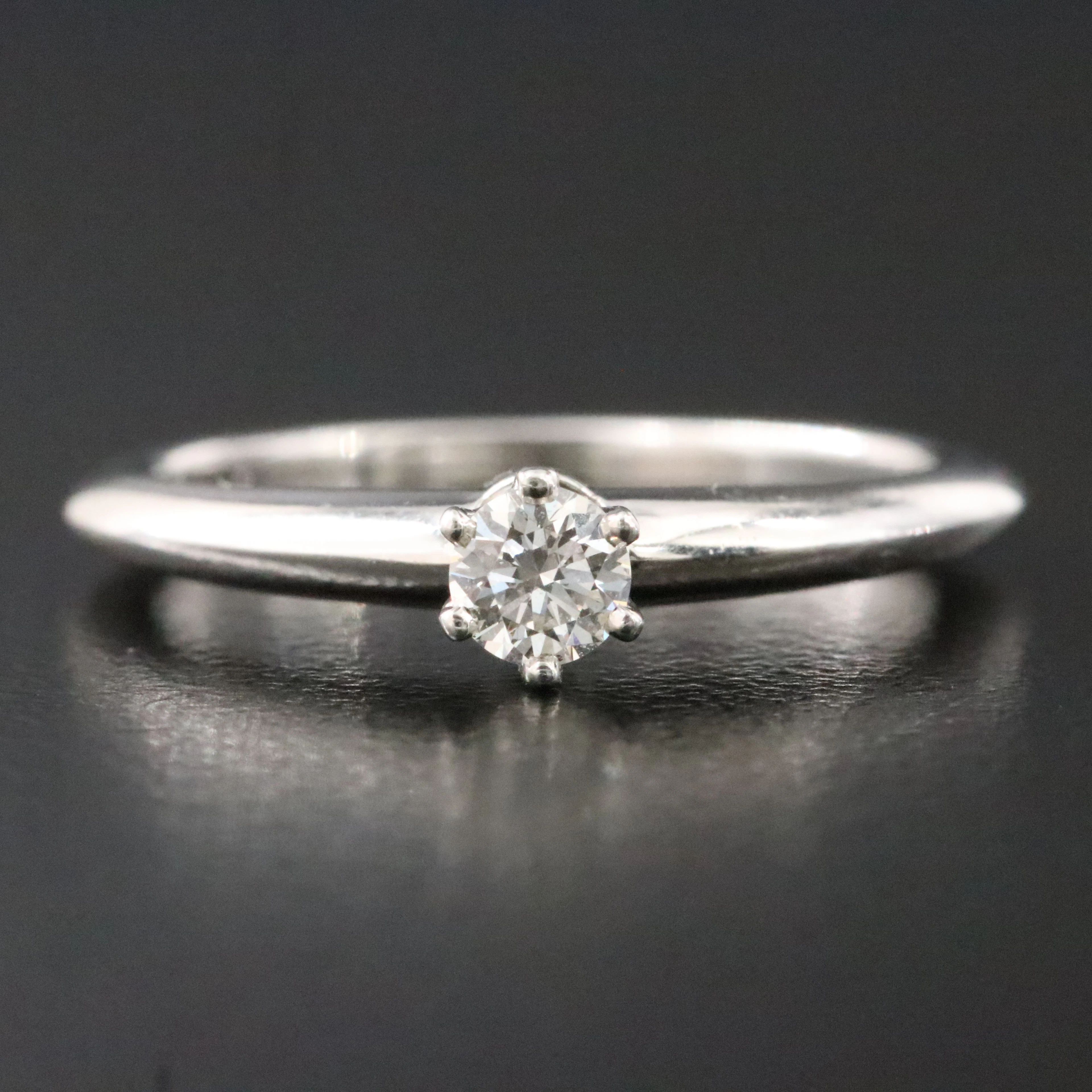 Tiffany & Co. Platinum Diamond Solitaire Ring