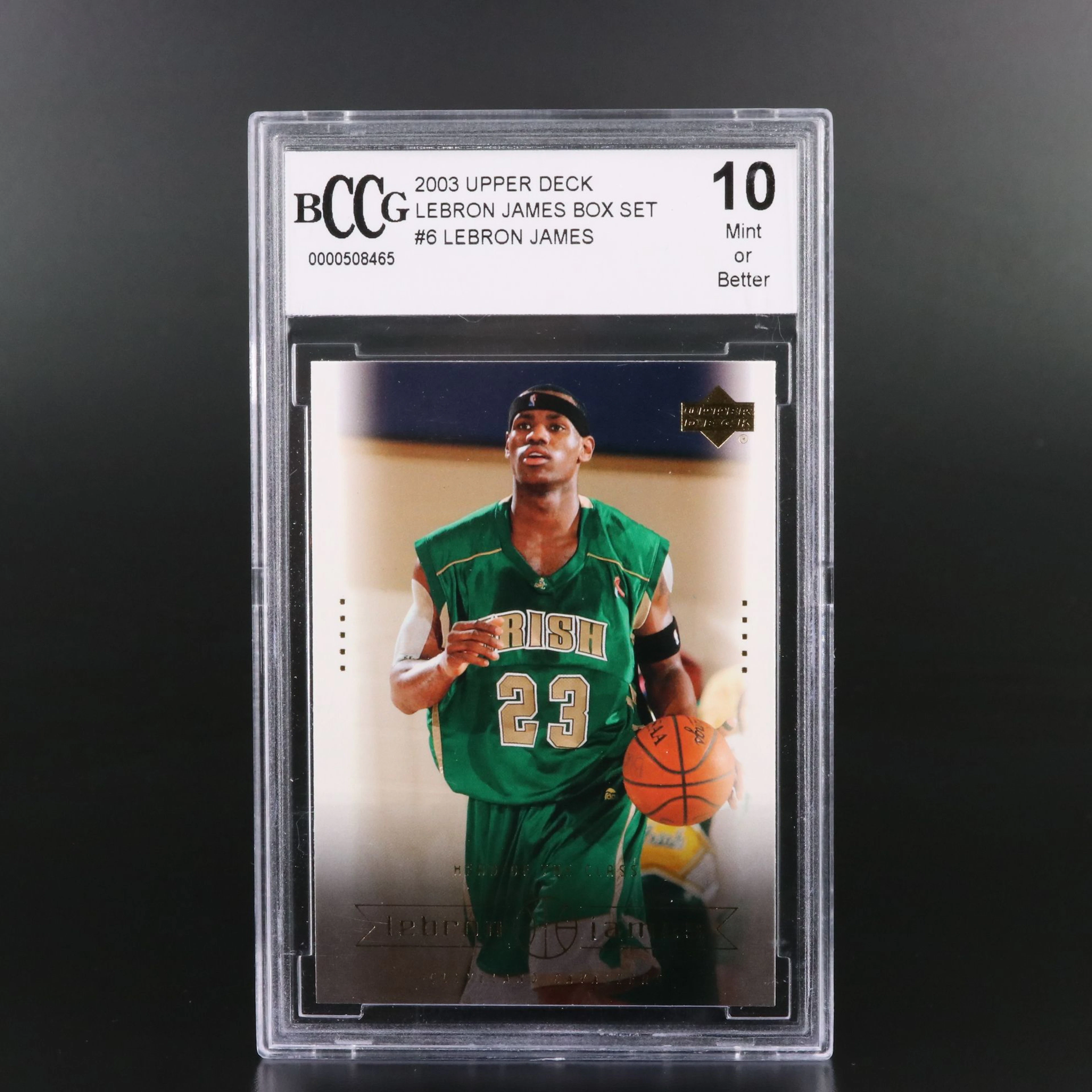 2003 Upper Deck LeBron James Box Set Basketball Card Graded BCCG 10