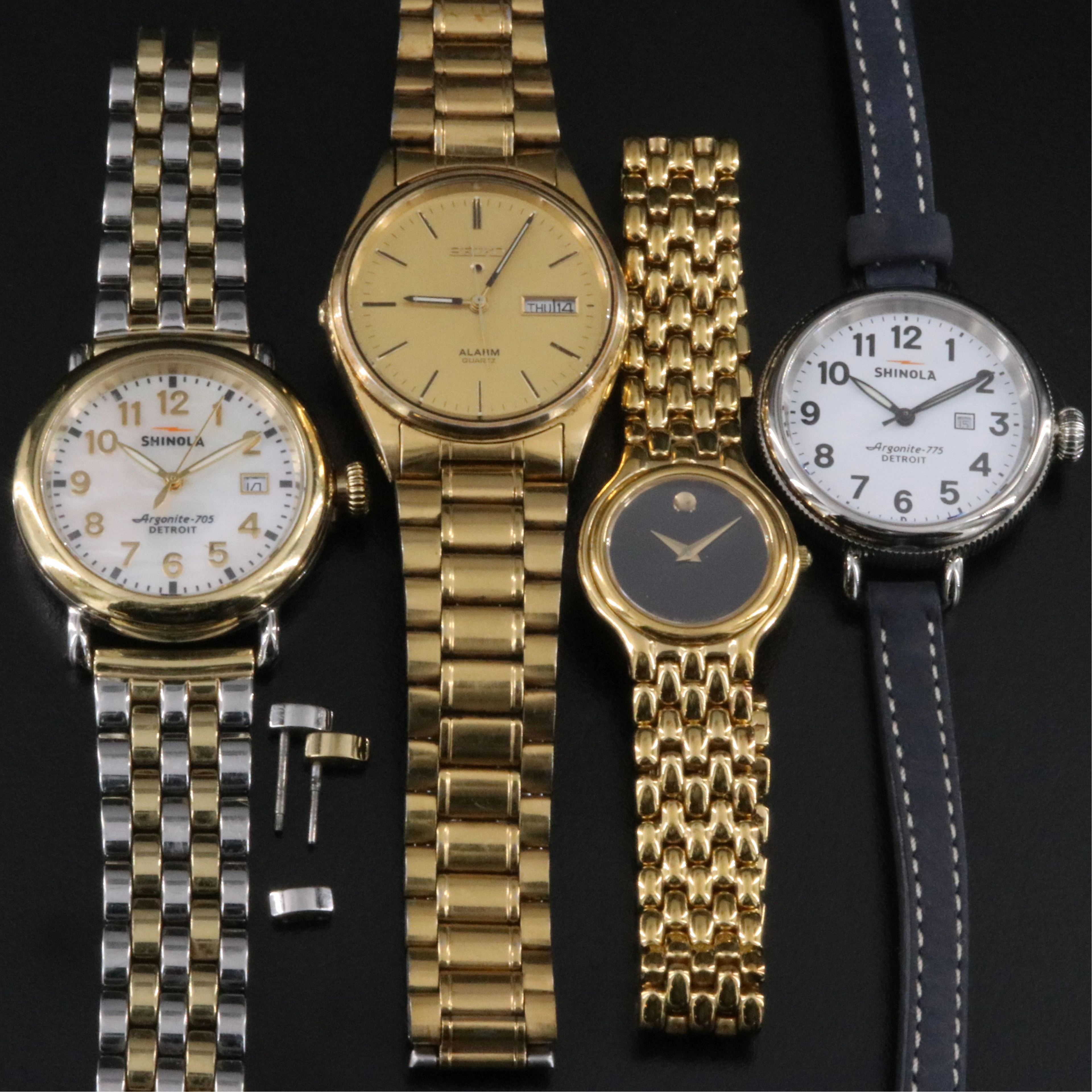 Shinola, Seiko and Movado Quartz Watch Selection
