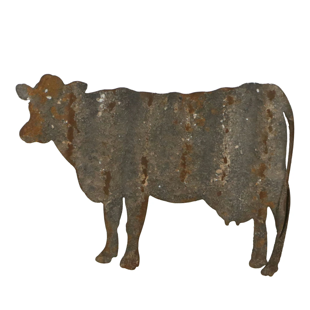 Cut Corrugated Sheet Metal Cow, 20th Century