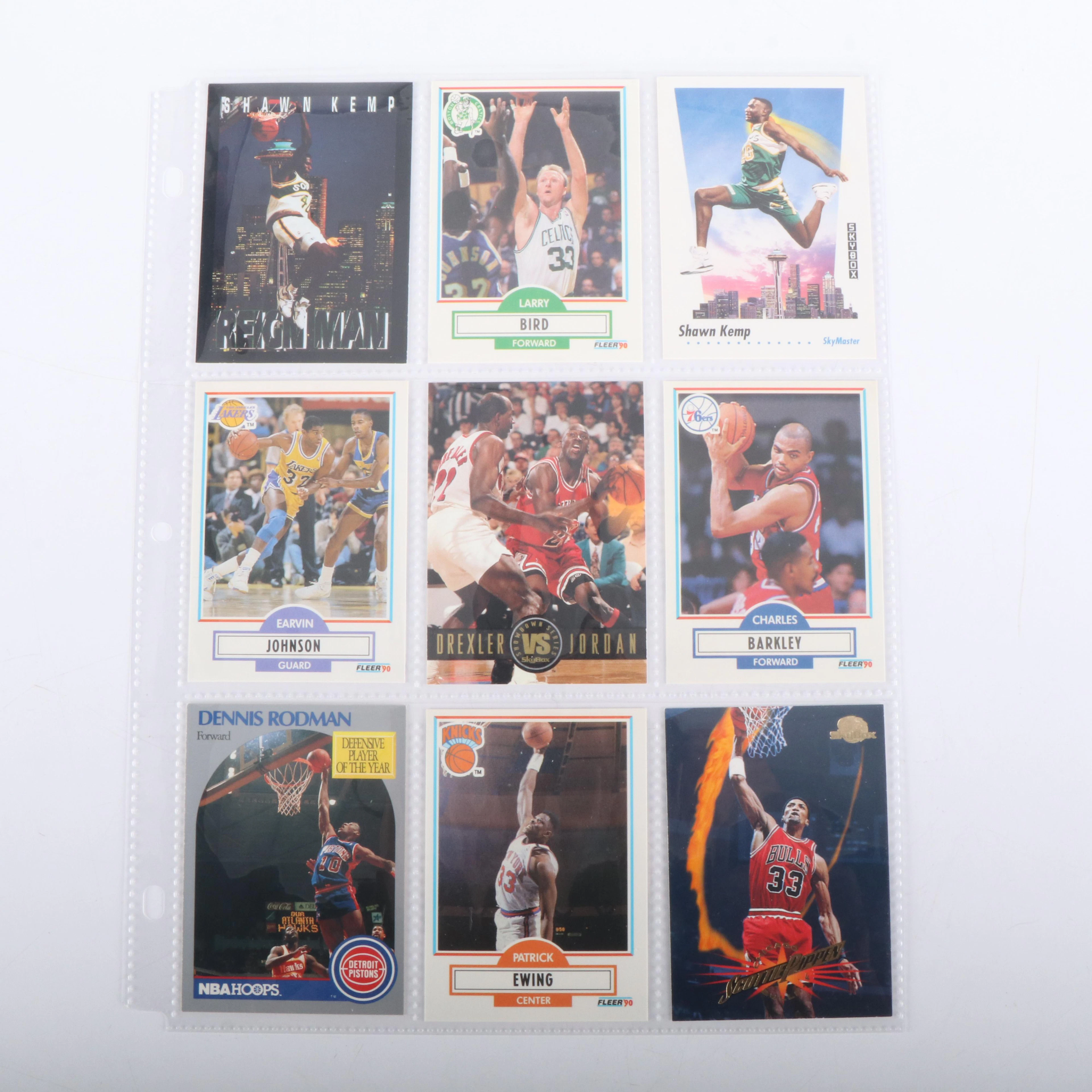 Fleer with Other Basketball Cards Featuring Magic Johnson and Michael Jordan