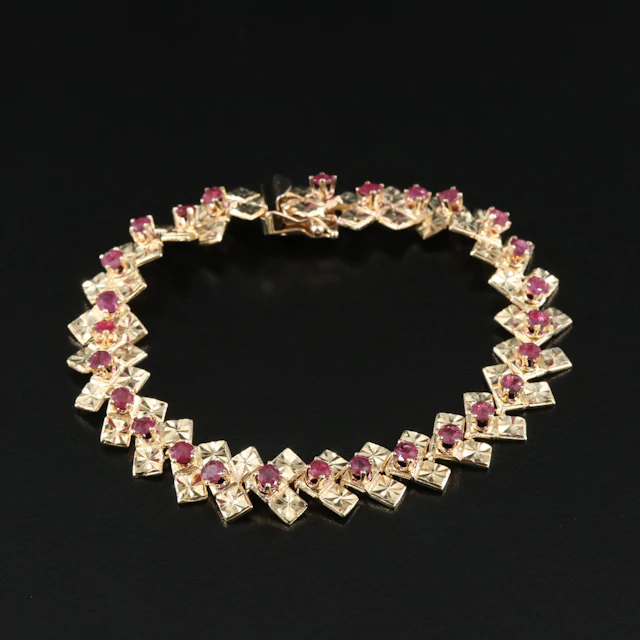 14K Ruby Bracelet