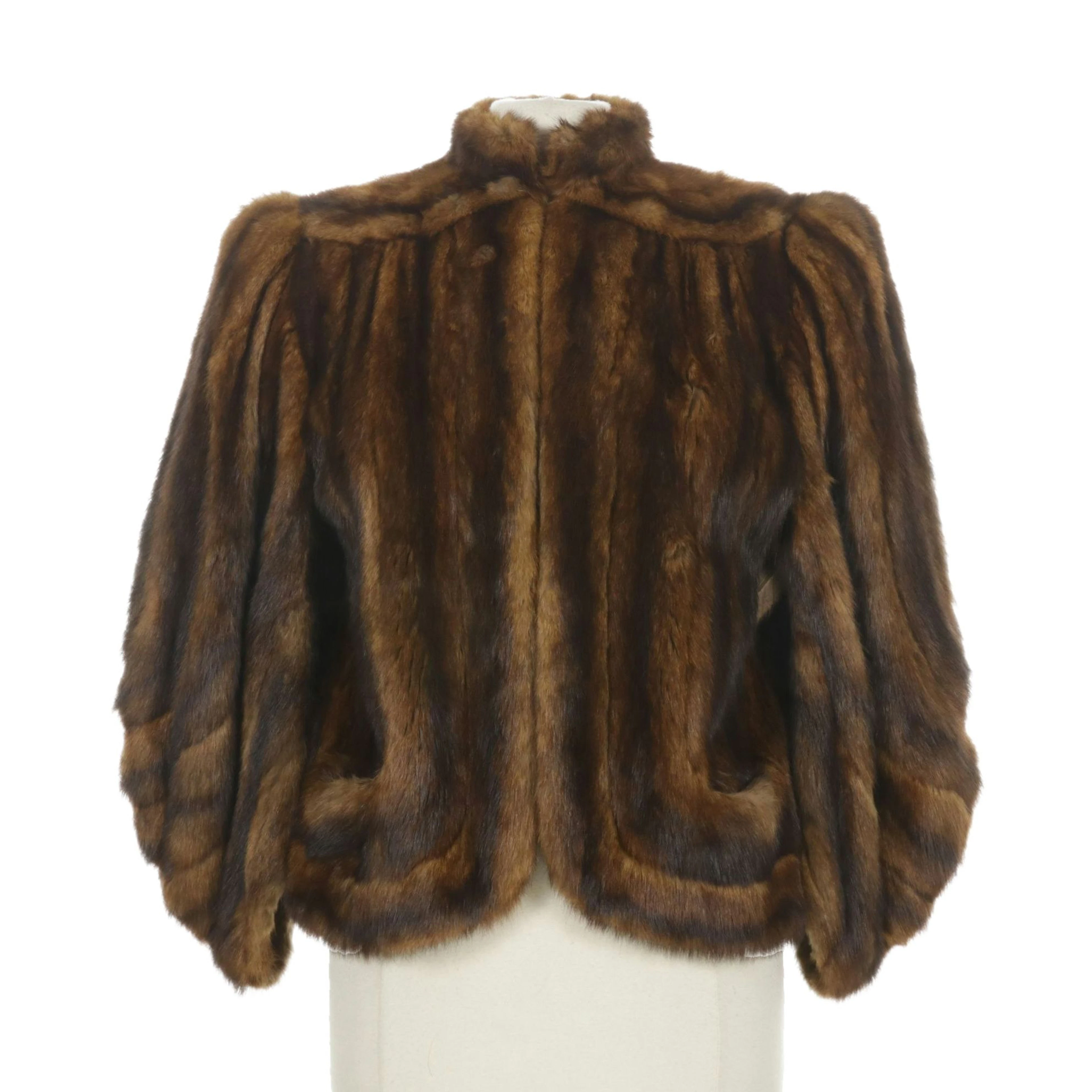 Muskrat Fur Jacket with Bell Sleeves by Blum's Vogue