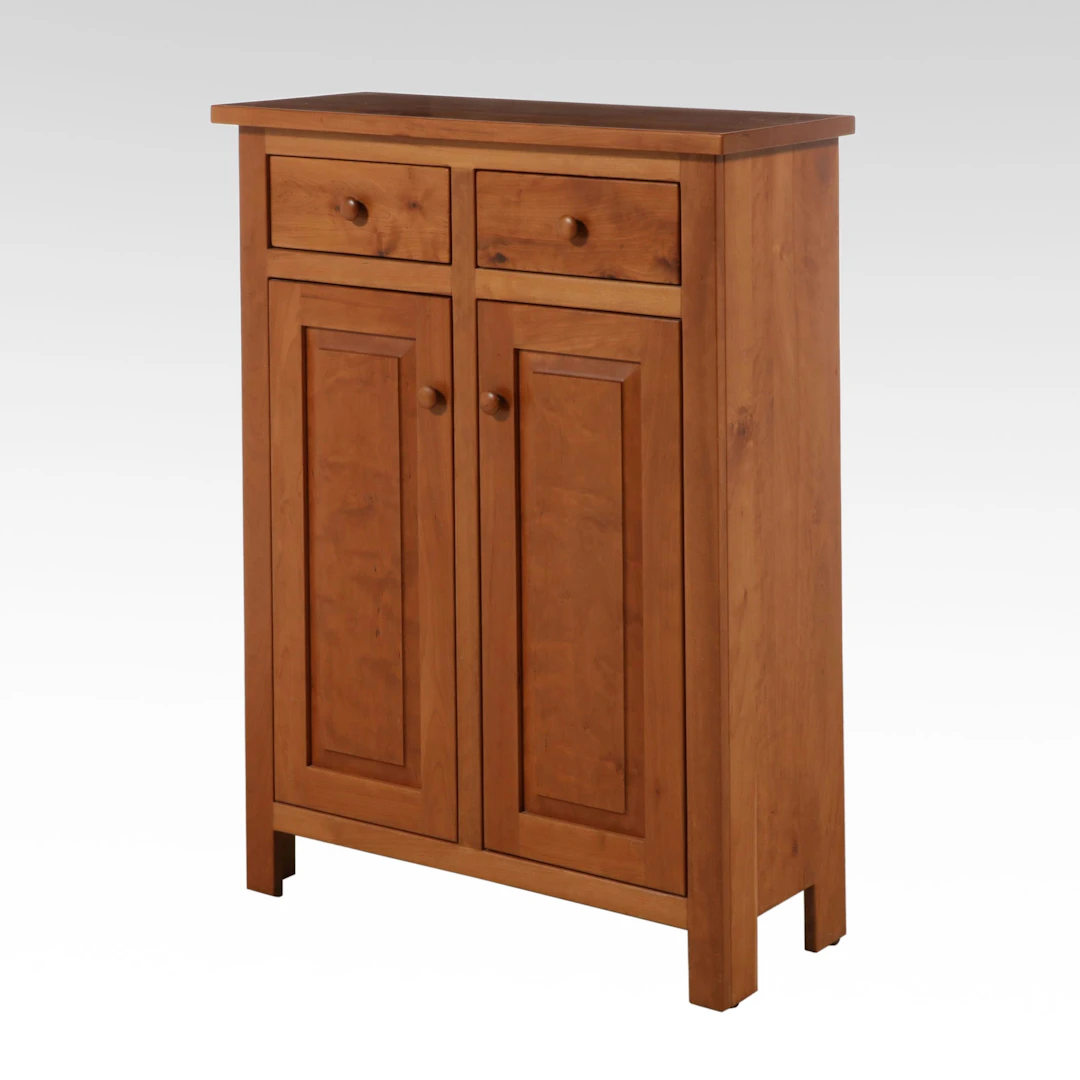 Amish Oak and Cherry Wood Pie Safe Cabinet