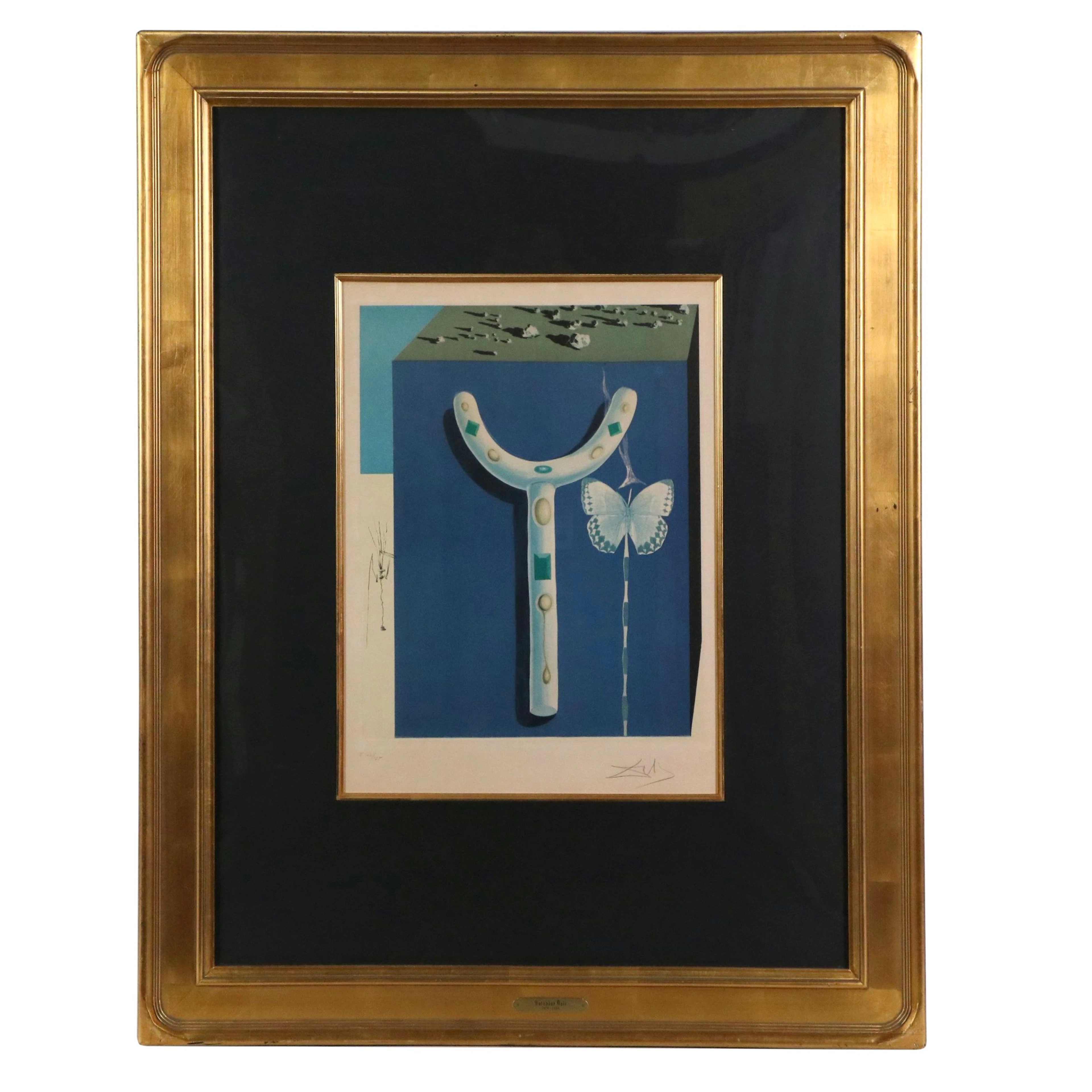 Salvador Dalí Photolithograph with Etching "Surrealist Crutches," 1971