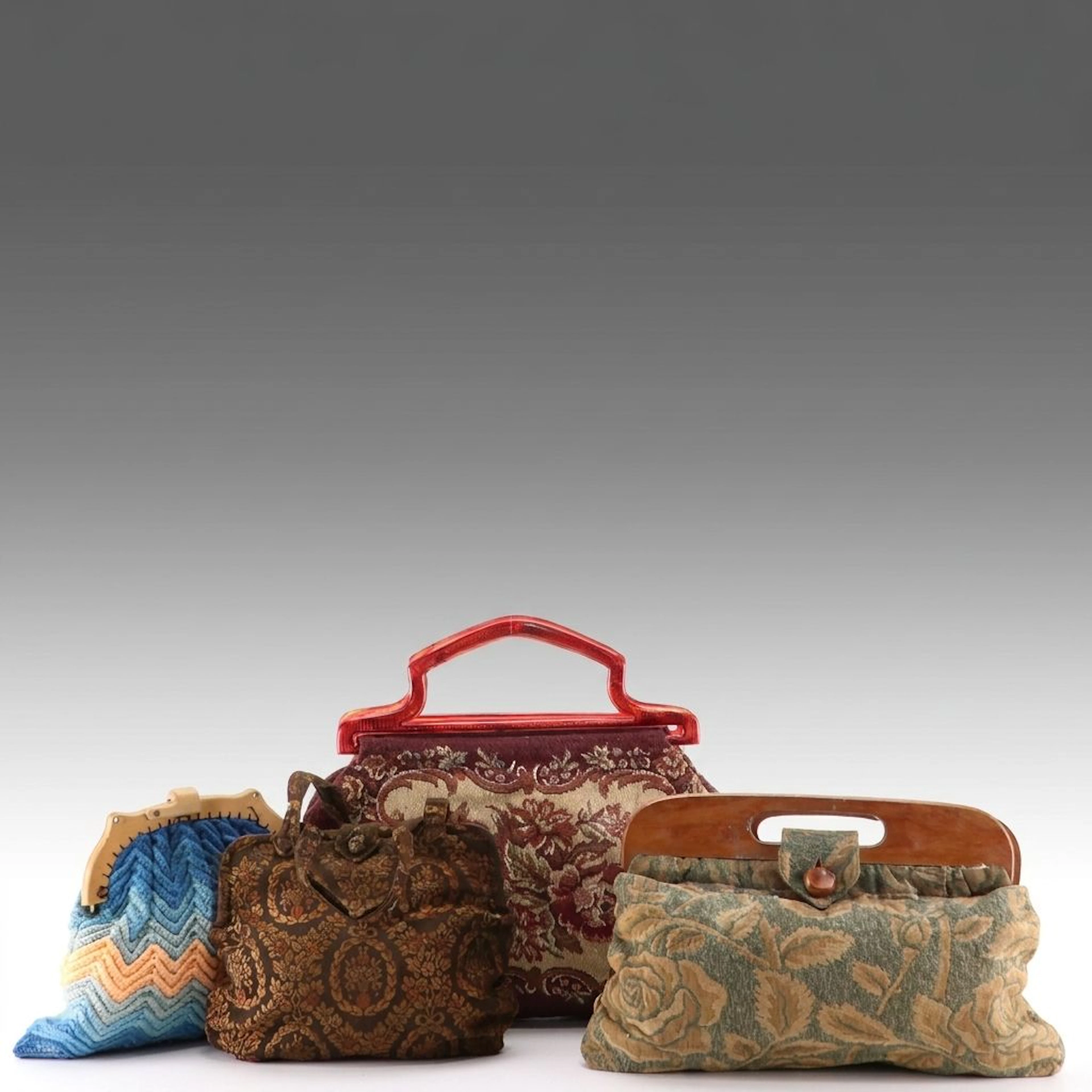 Tapestry, Brocade, and Crochet Handbags, Including Henry Seligman, Vintage