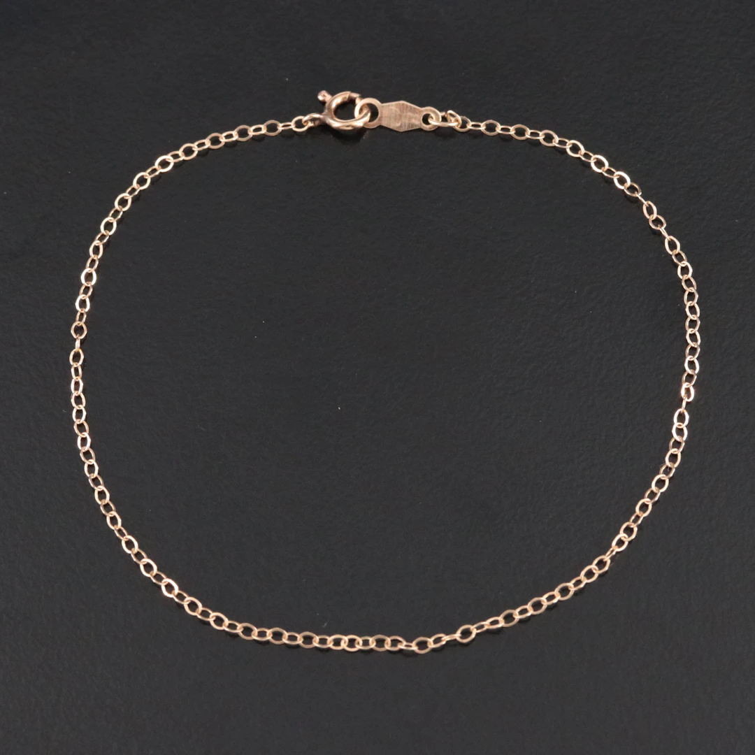 10K Cable Chain Bracelet