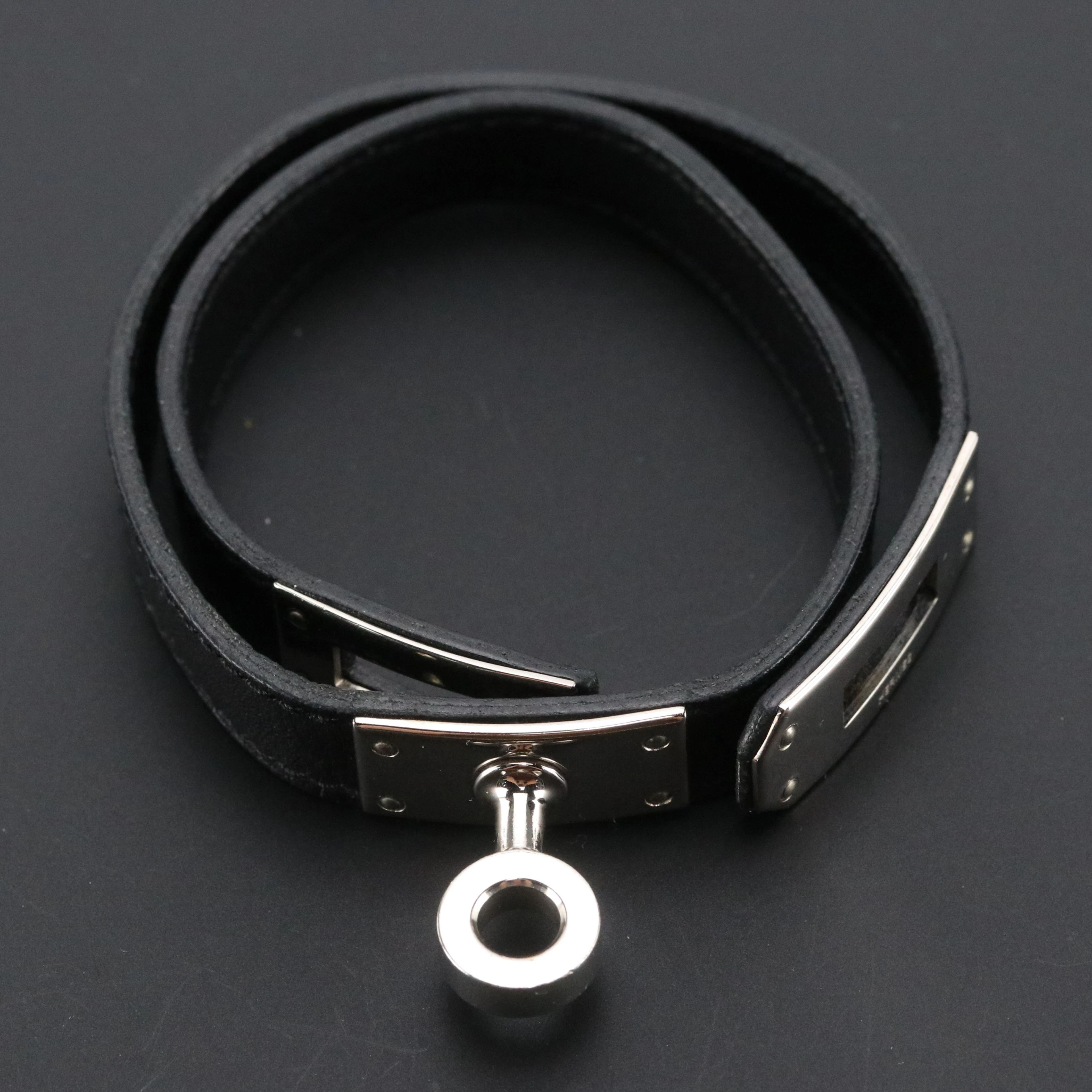 Hermès Kelly Leather Double Tour Bracelet
