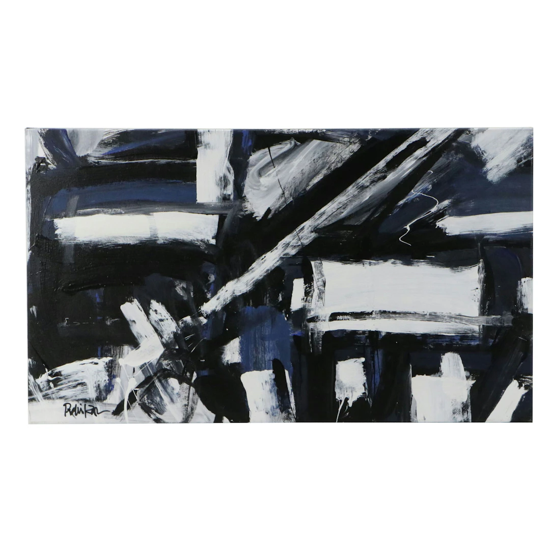 Robbie Kemper Abstract Acrylic Painting, 21st Century