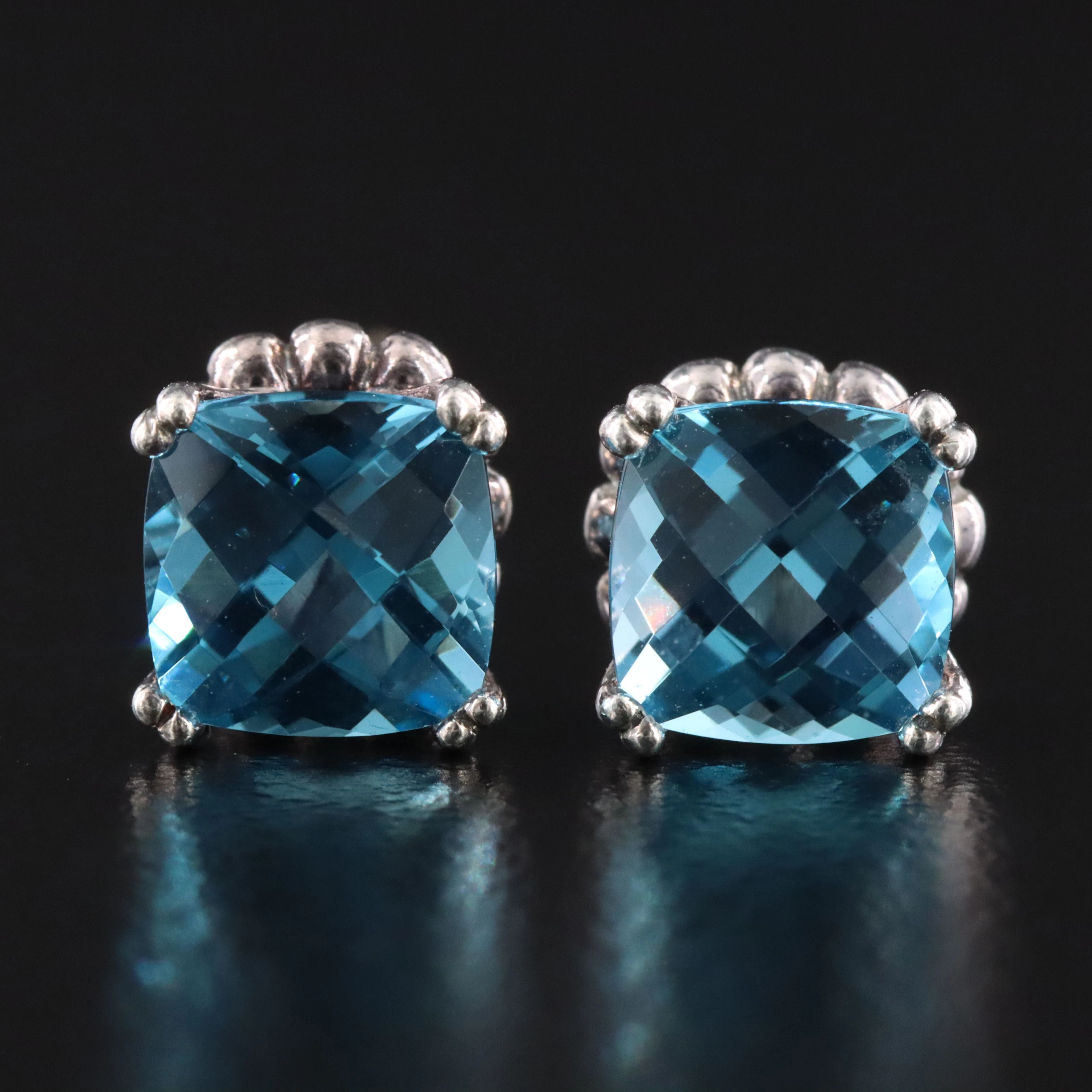 Lagos Rittenhouse Sterling Blue Topaz Stud Earrings