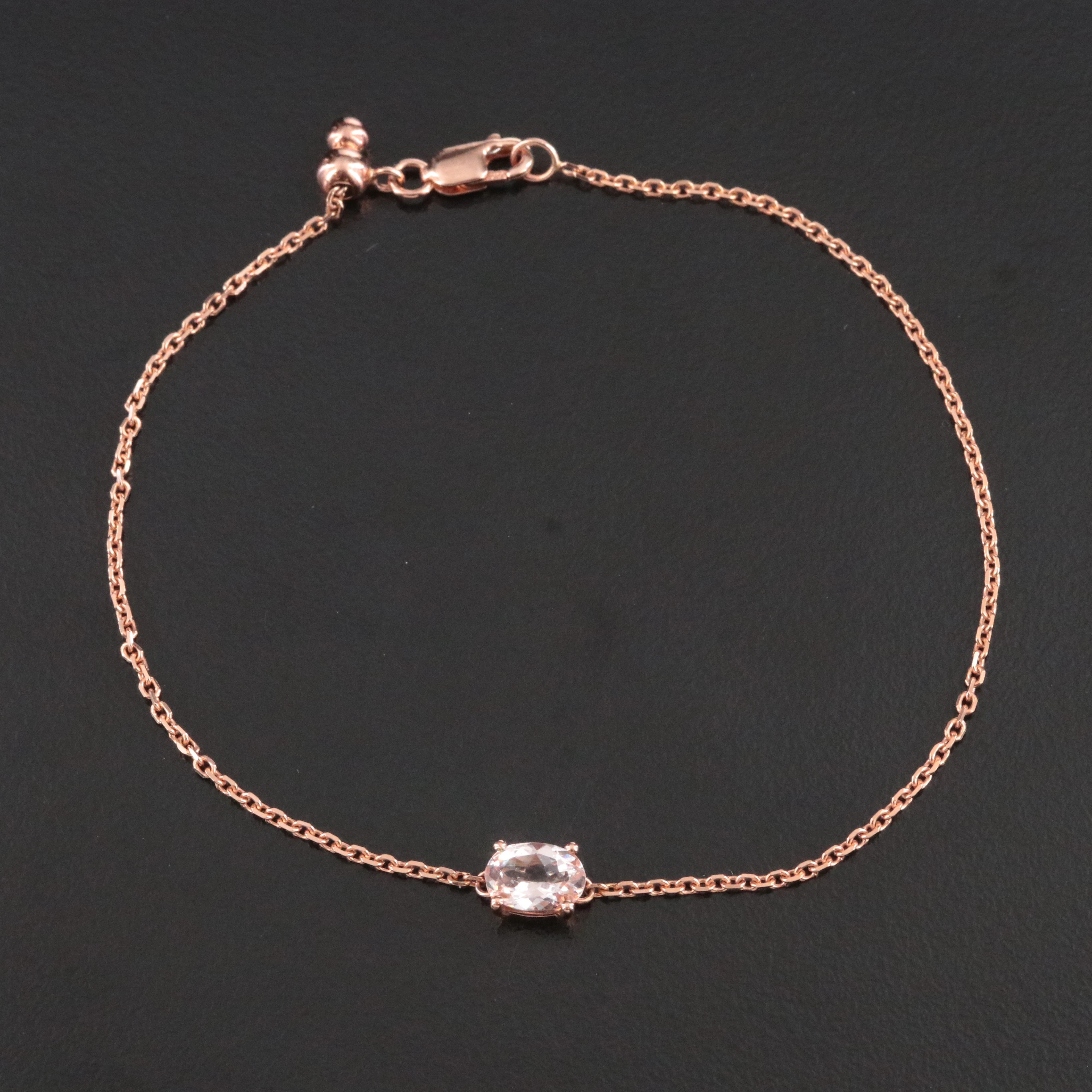 10K Rose Gold Morganite Bracelet