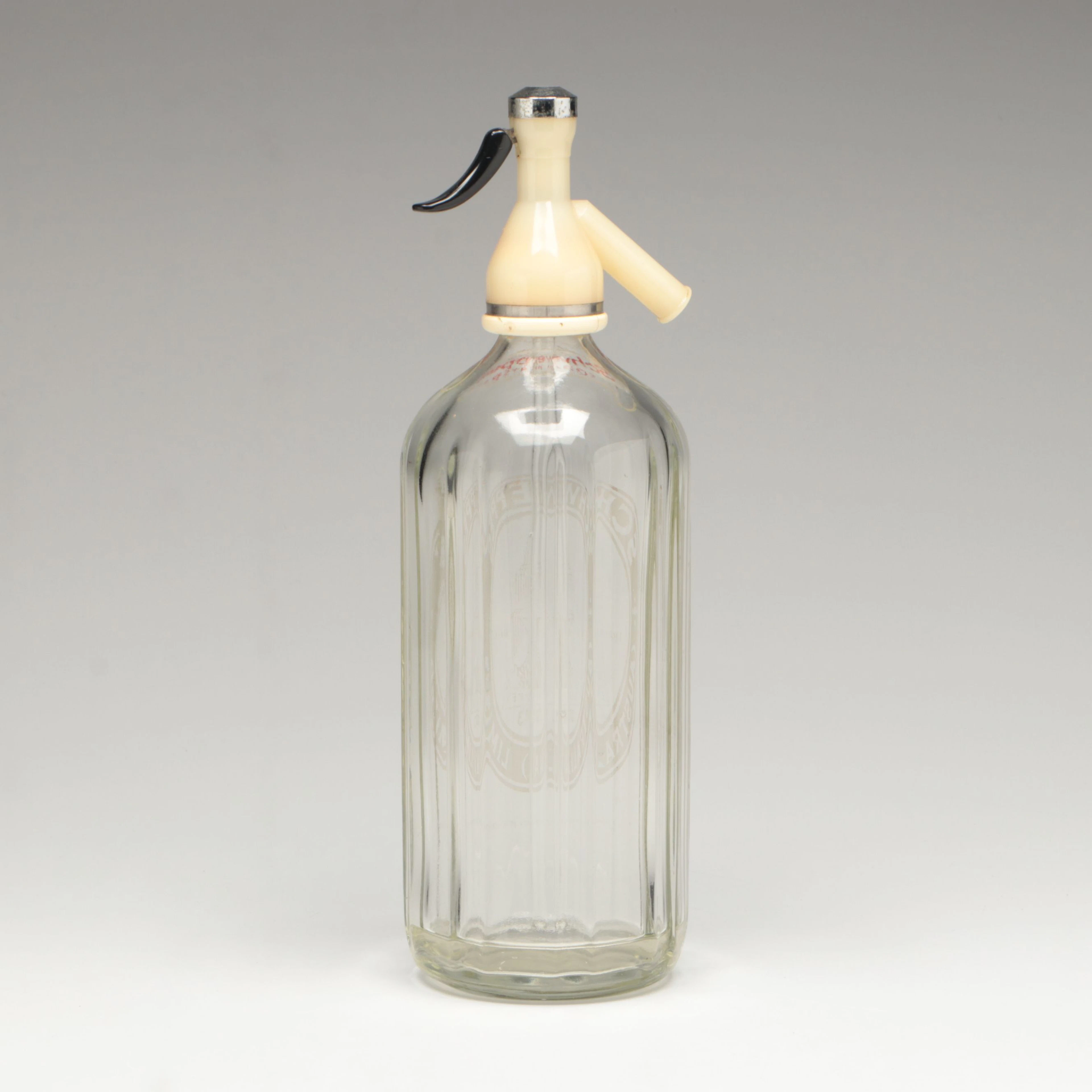 Schweppes Soda Water Glass Siphon Bottle, Mid-20th Century