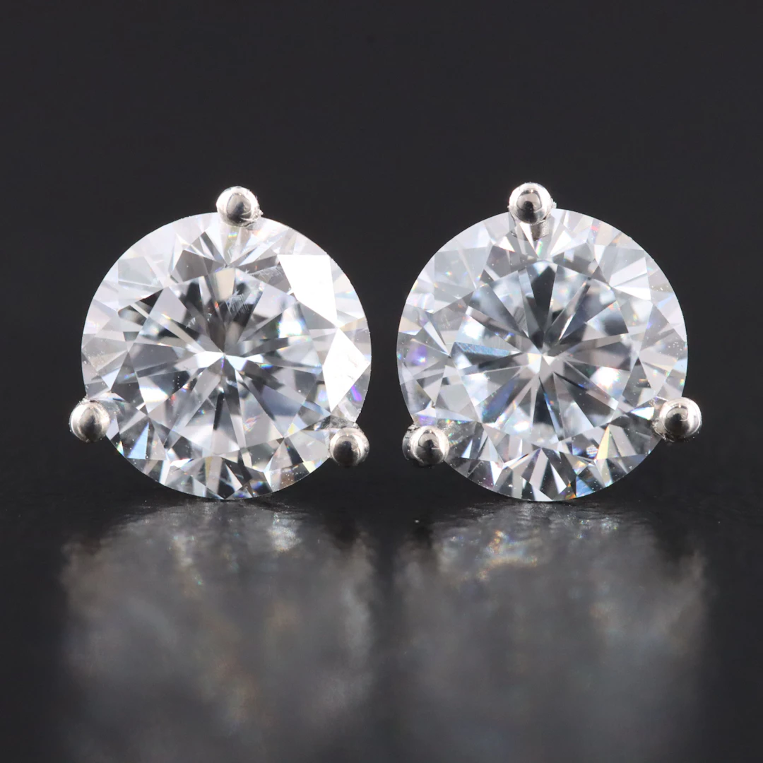 14K 2.00 CTW Lab Grown Diamond Stud Earrings