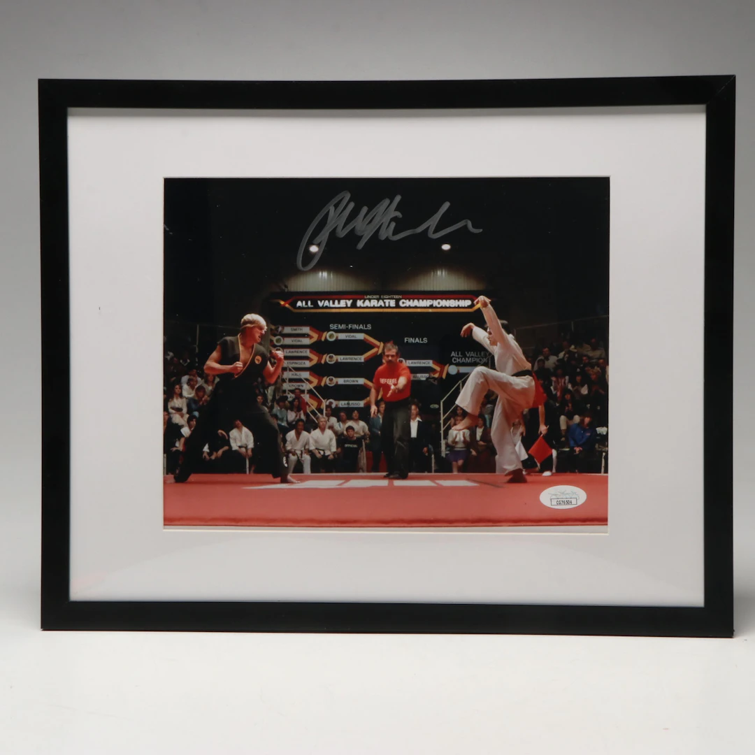 Ralph Macchio Signed “The Karate Kid” Print in Matted Frame, JSA