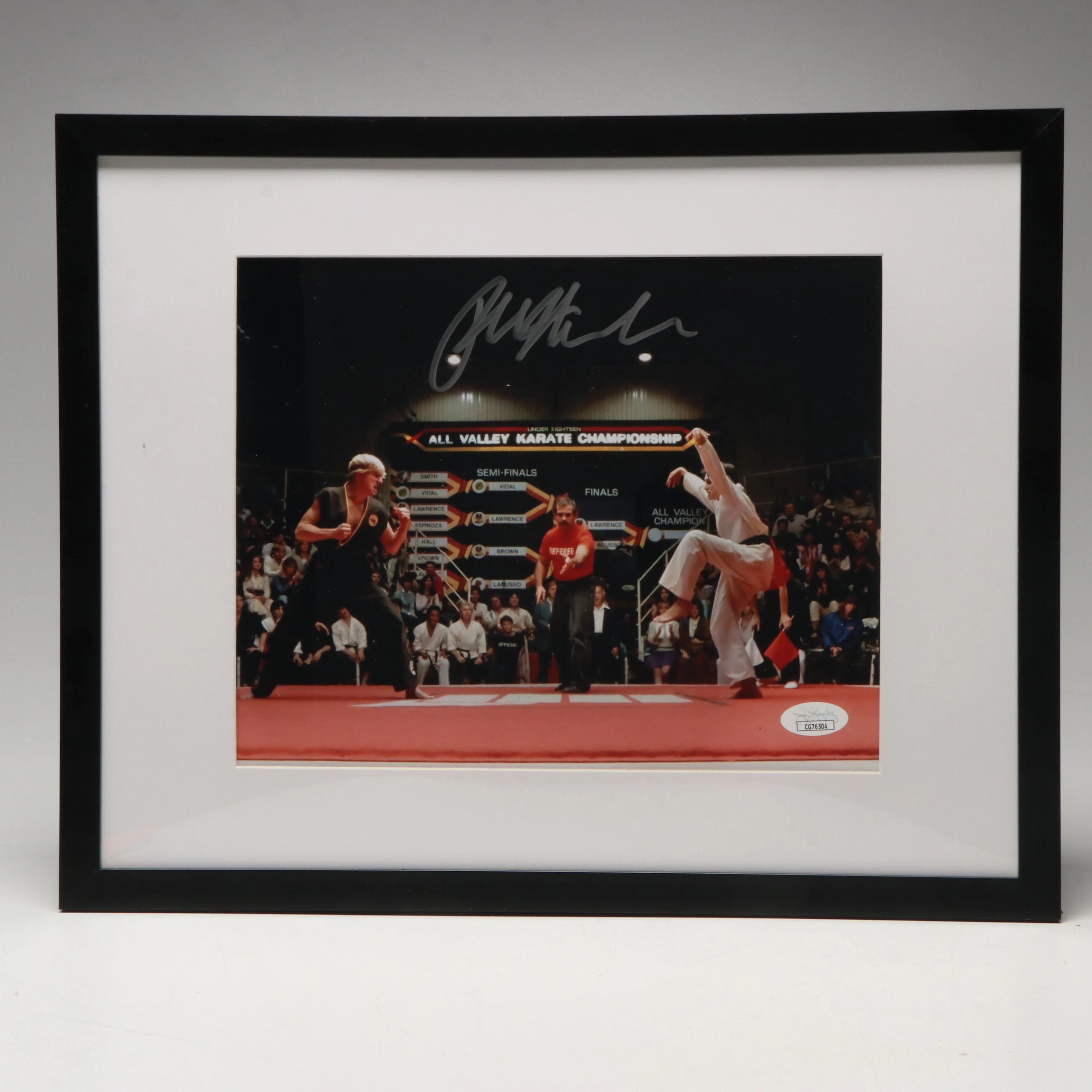 Ralph Macchio Signed “The Karate Kid” Print in Matted Frame, JSA