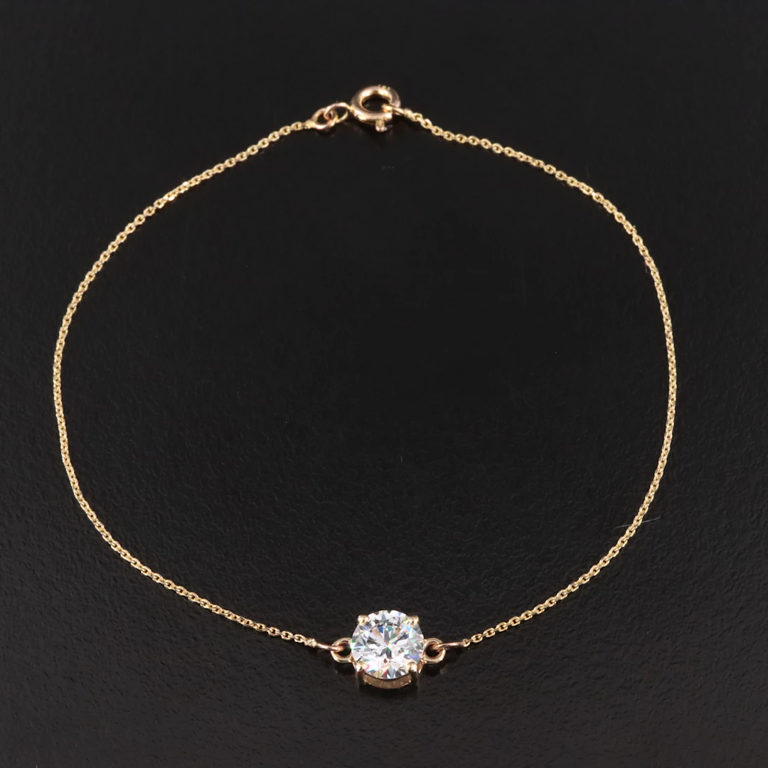 14K 1.14 CT Lab Grown Diamond Bracelet with IGI Report