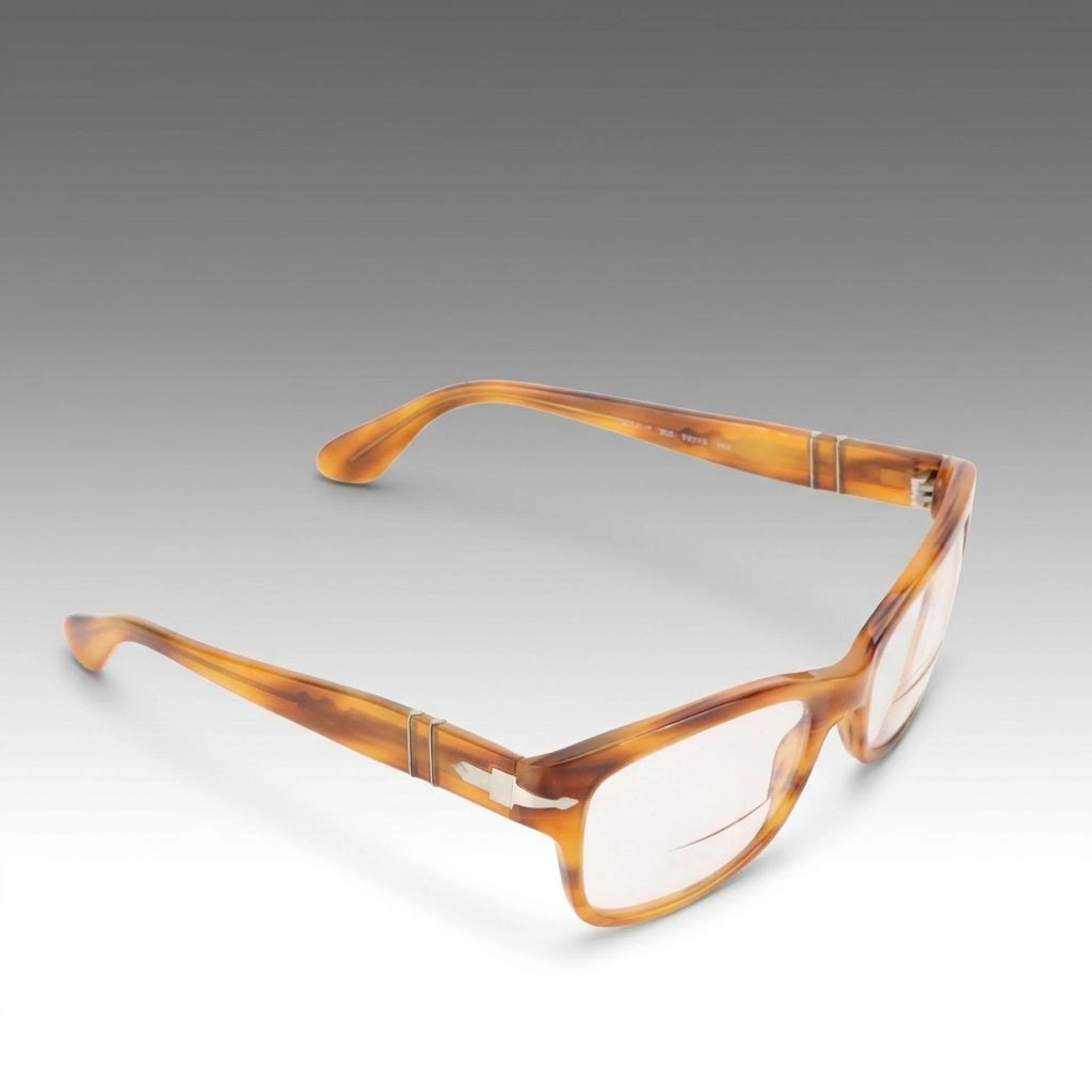 Persol 3054 V 960 Stripped Brown Square Bifocal Eyeglasses, With Case