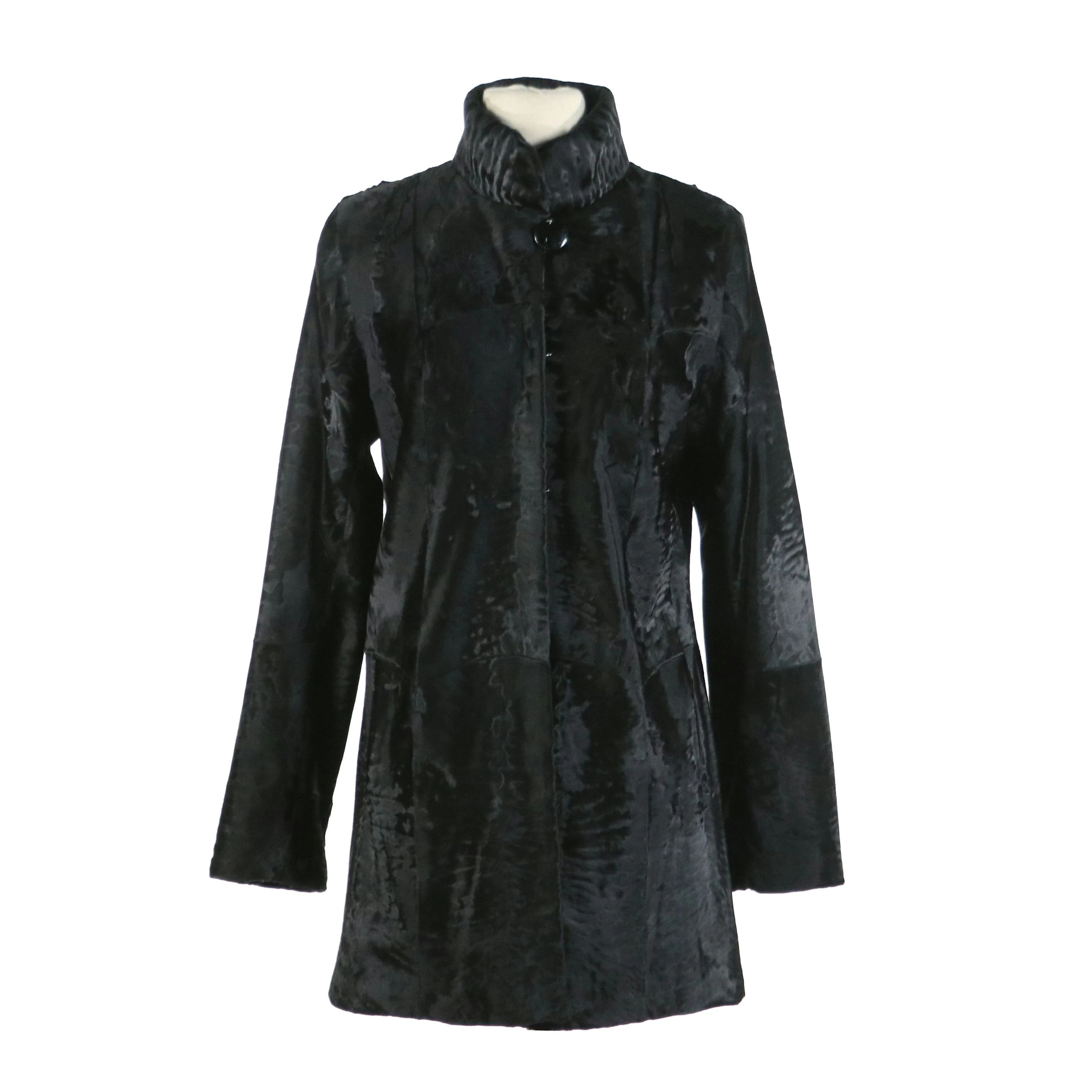 Swakara Lamb Fur Stroller Coat from Miller's Furs