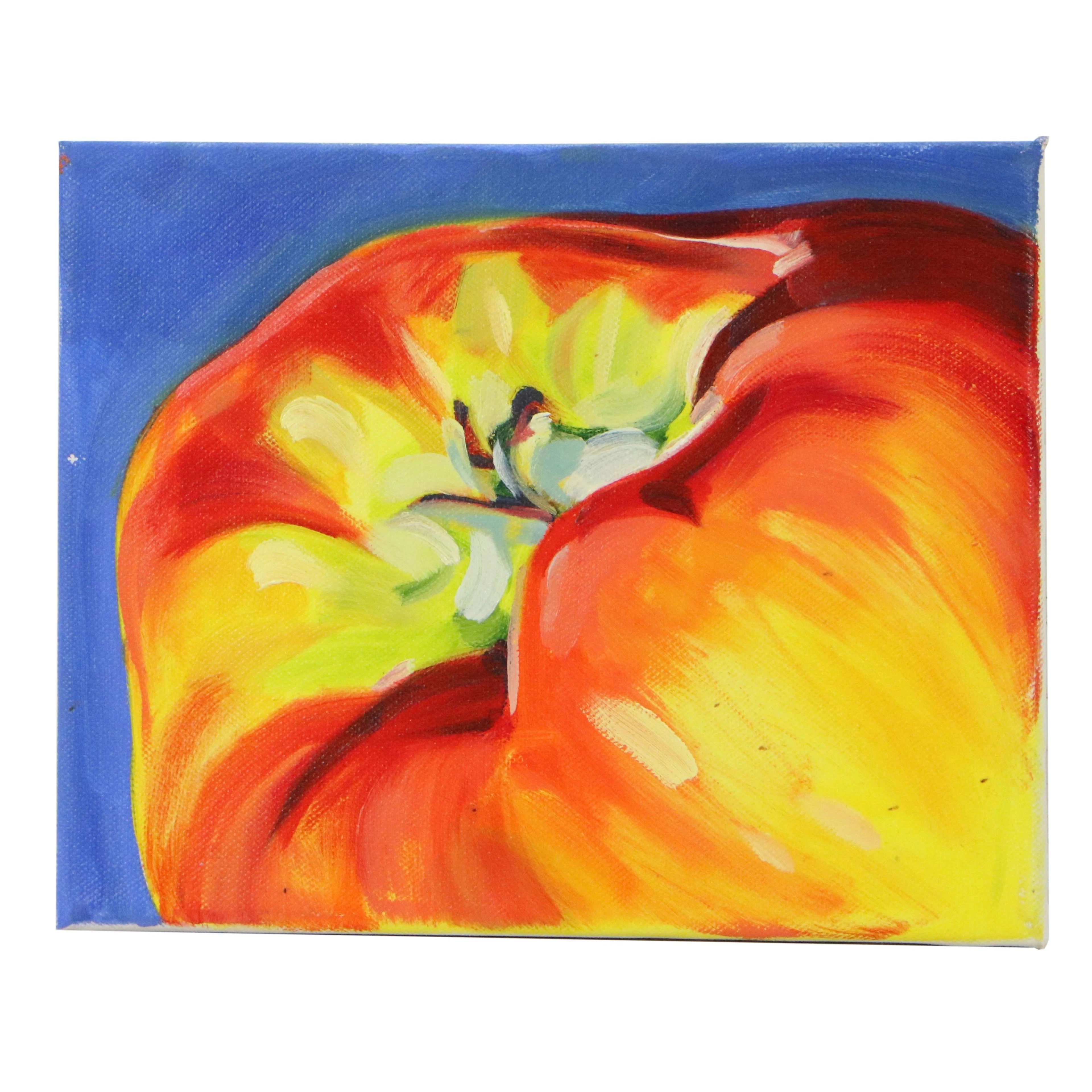 Bridget Snow Acrylic Painting "Apple Bottom," 2014