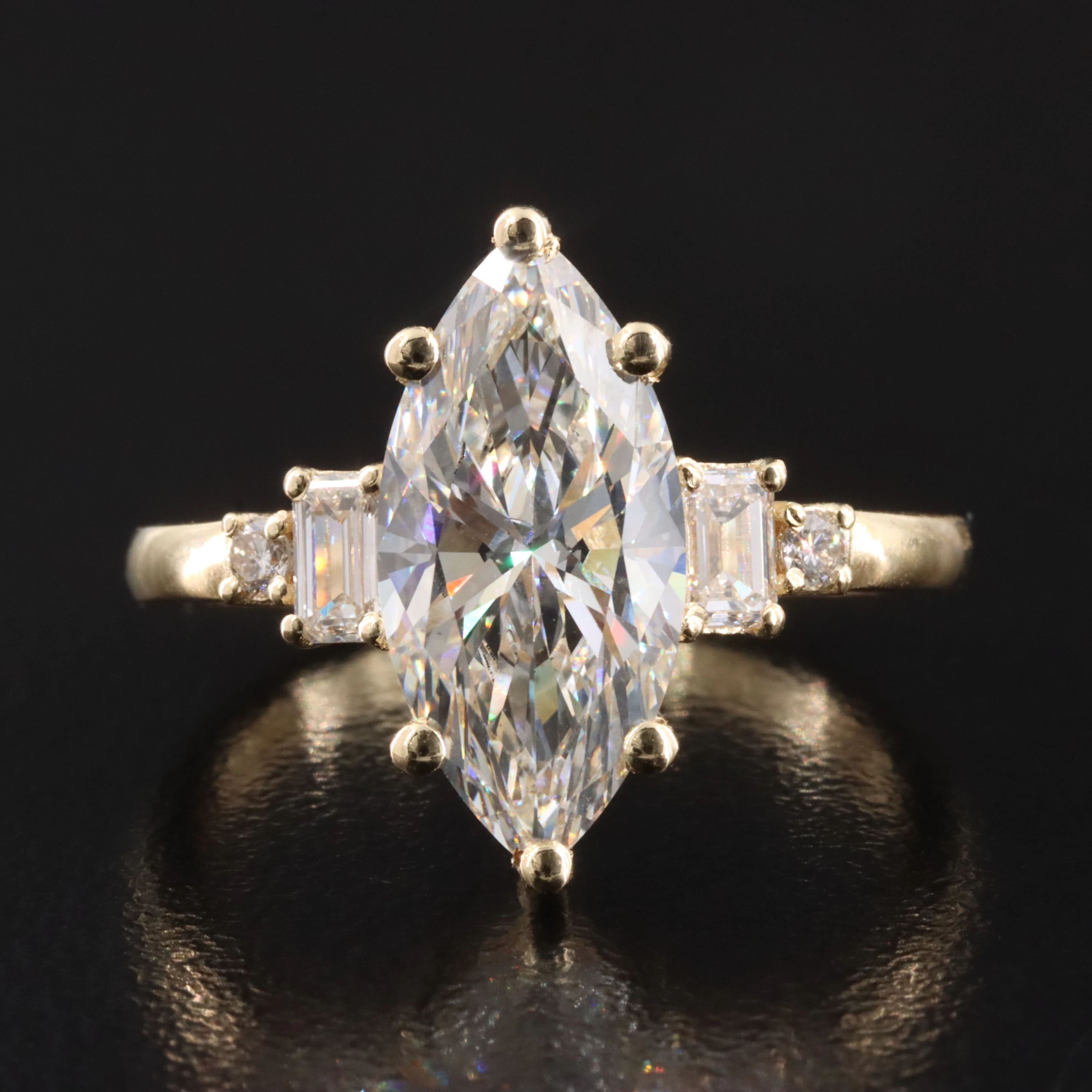 14K 3.39 CTW Lab Grown Diamond Ring with IGI Report