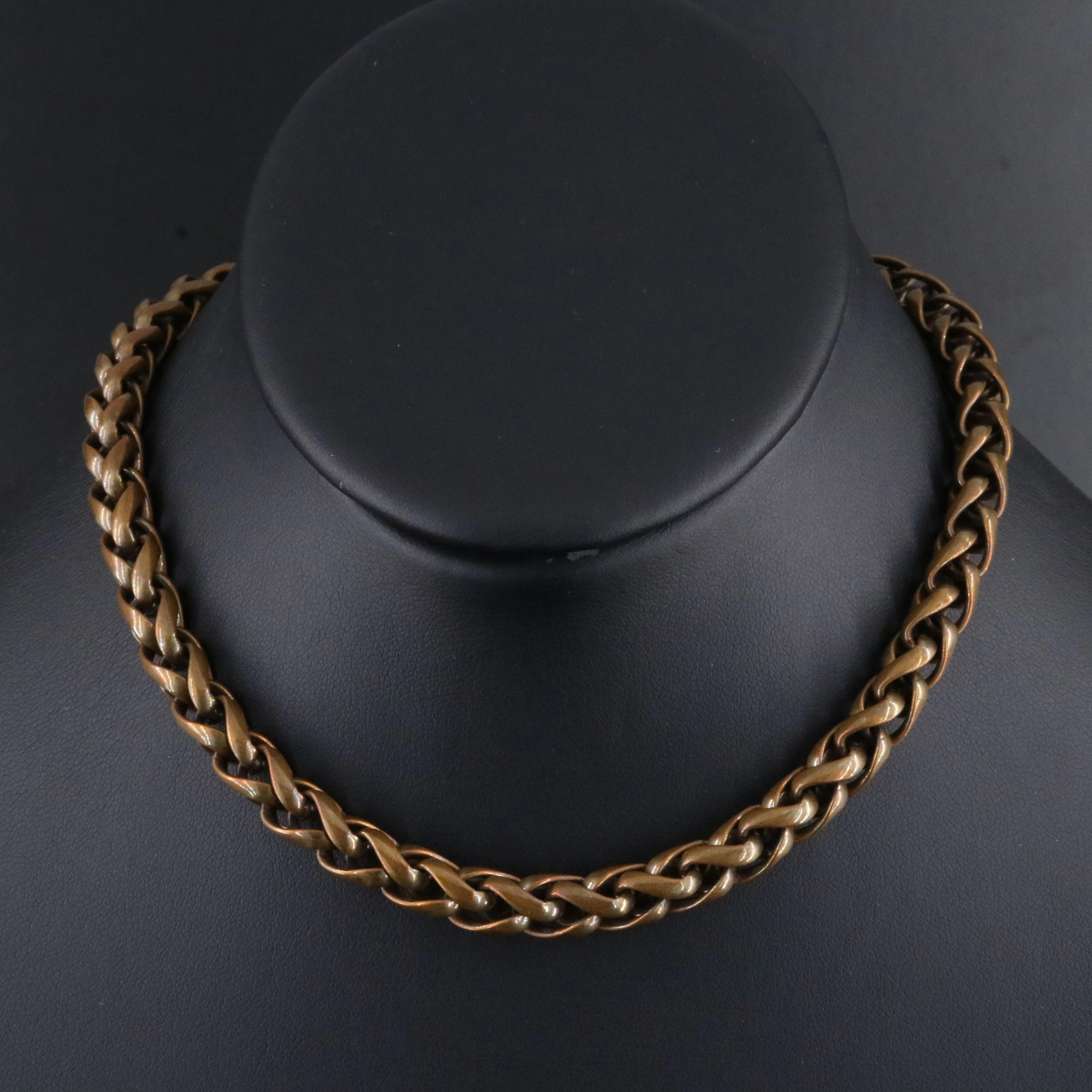 Stephen Dweck Sterling Wheat Chain Necklace