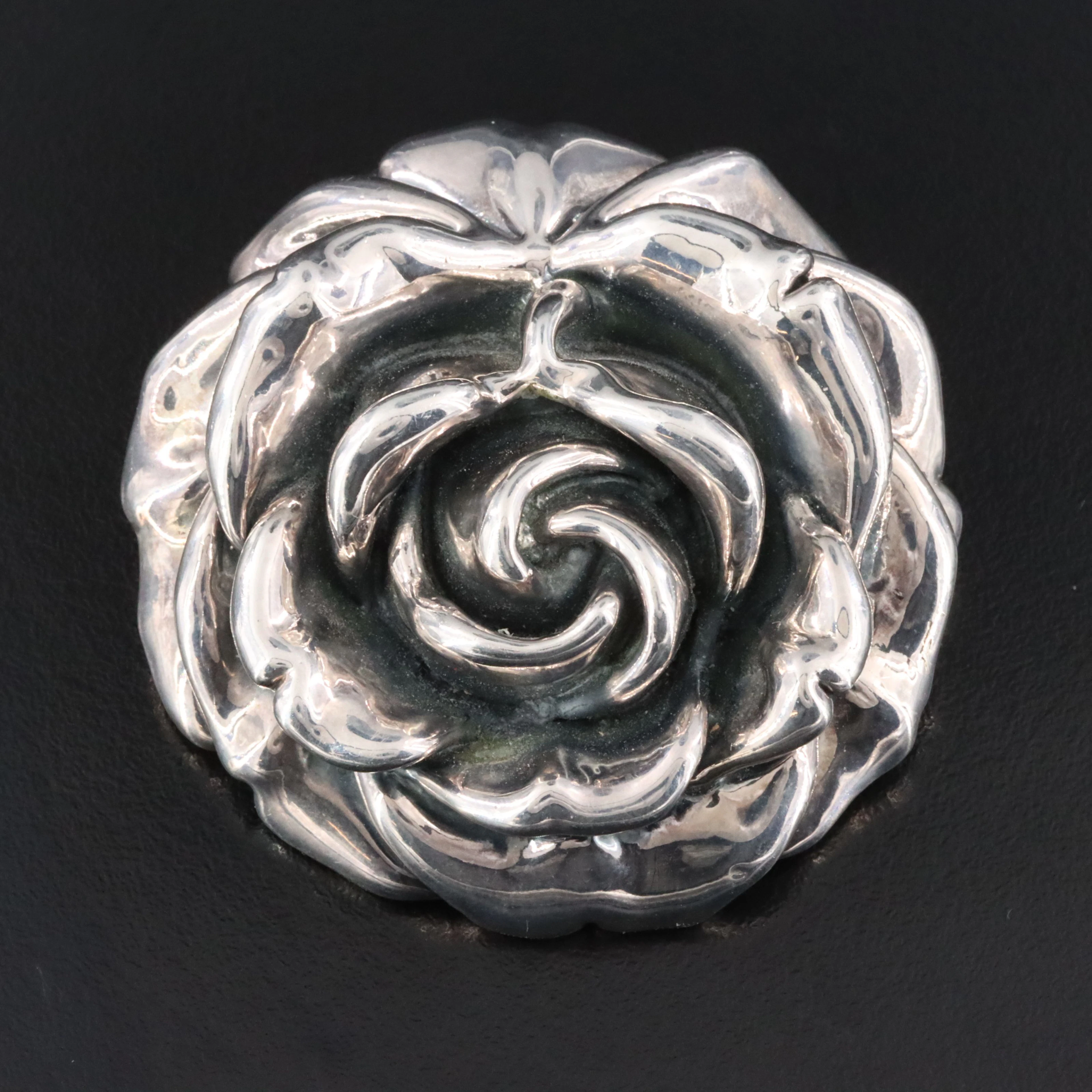 Simon Sebbag Designs Sterling Electroformed Rose Converter Brooch