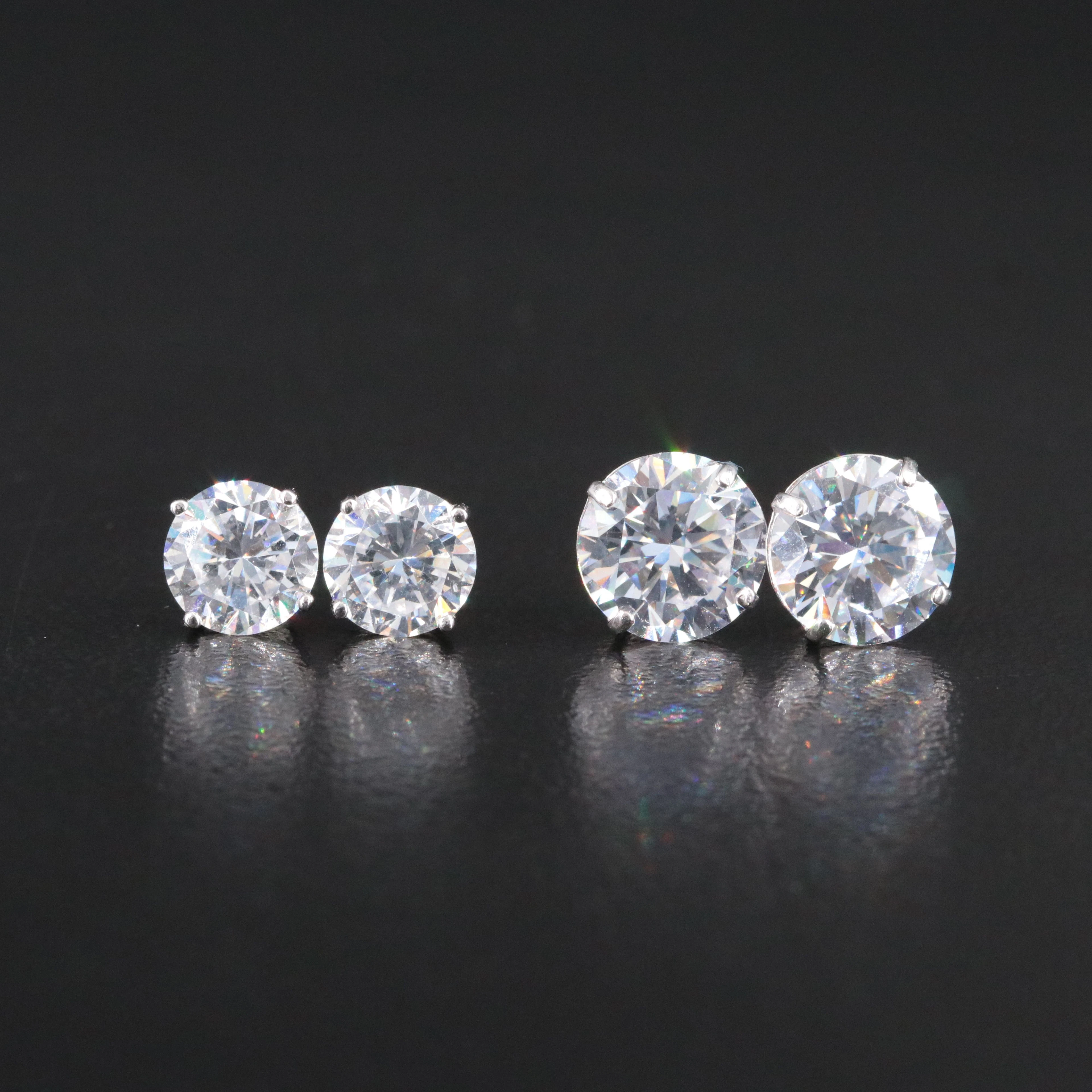14K CZ Stud Earrings