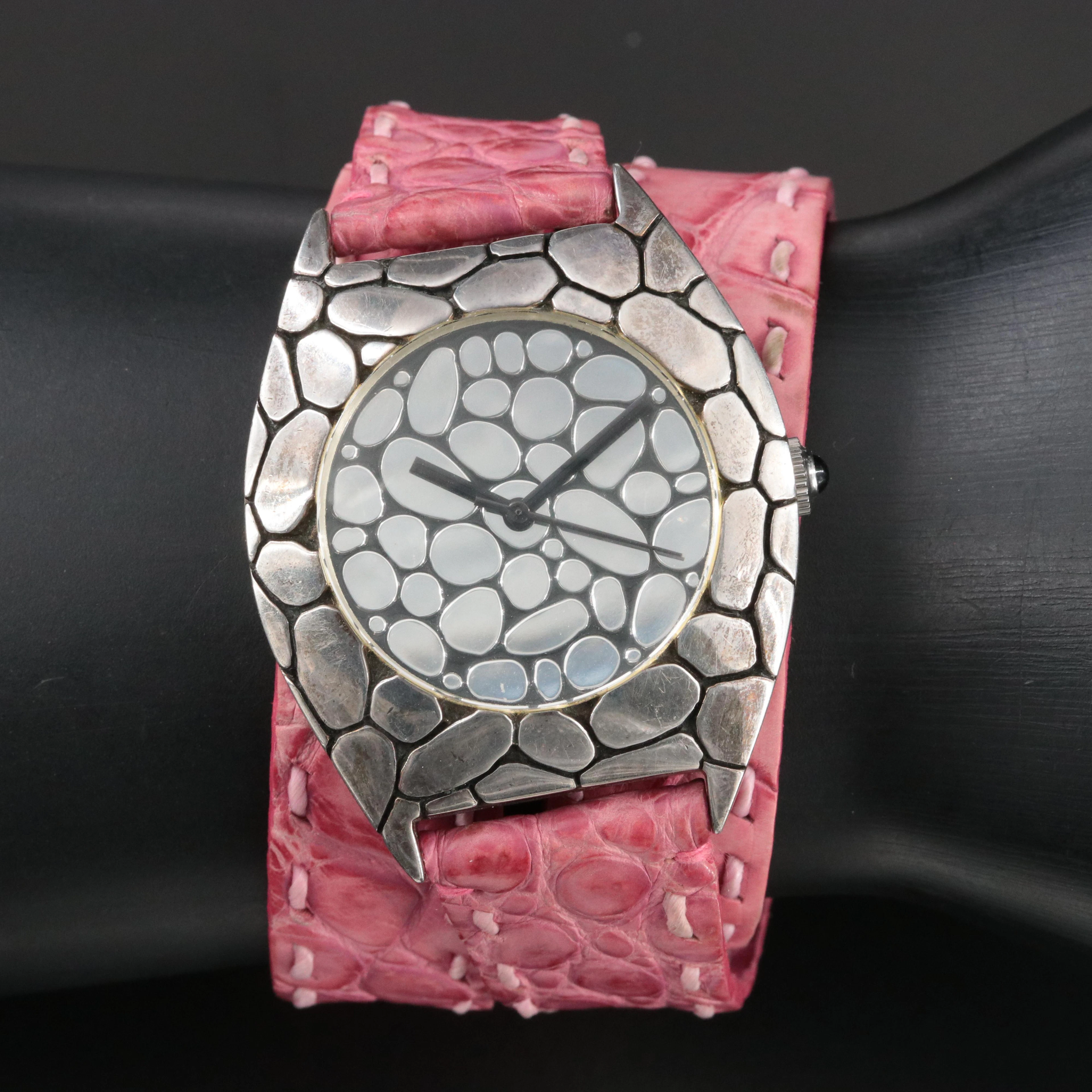 John Hardy Kali Pebble Sterling Silver Watch