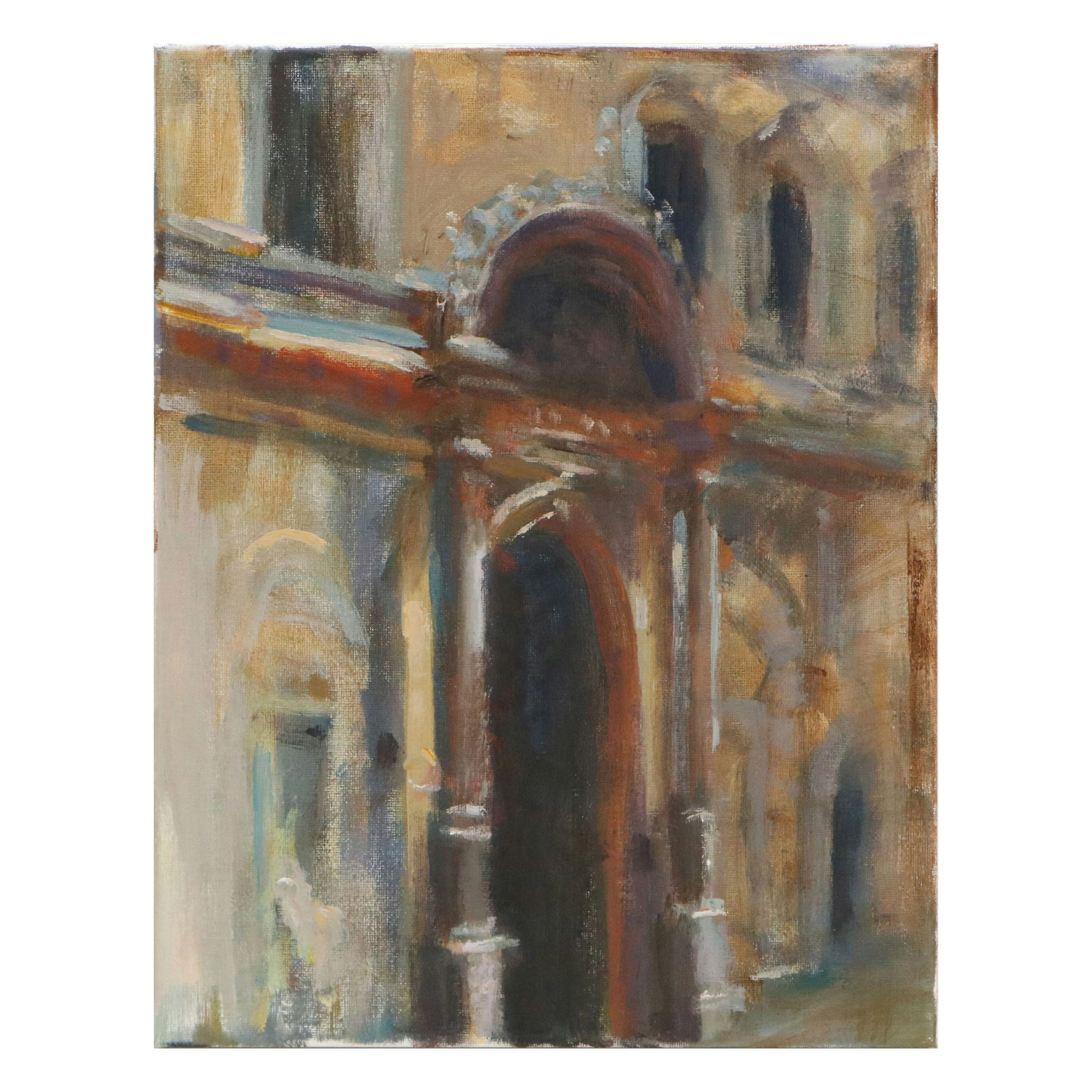 Leif Janek Acrylic Painting "Venice Doorway," 2026