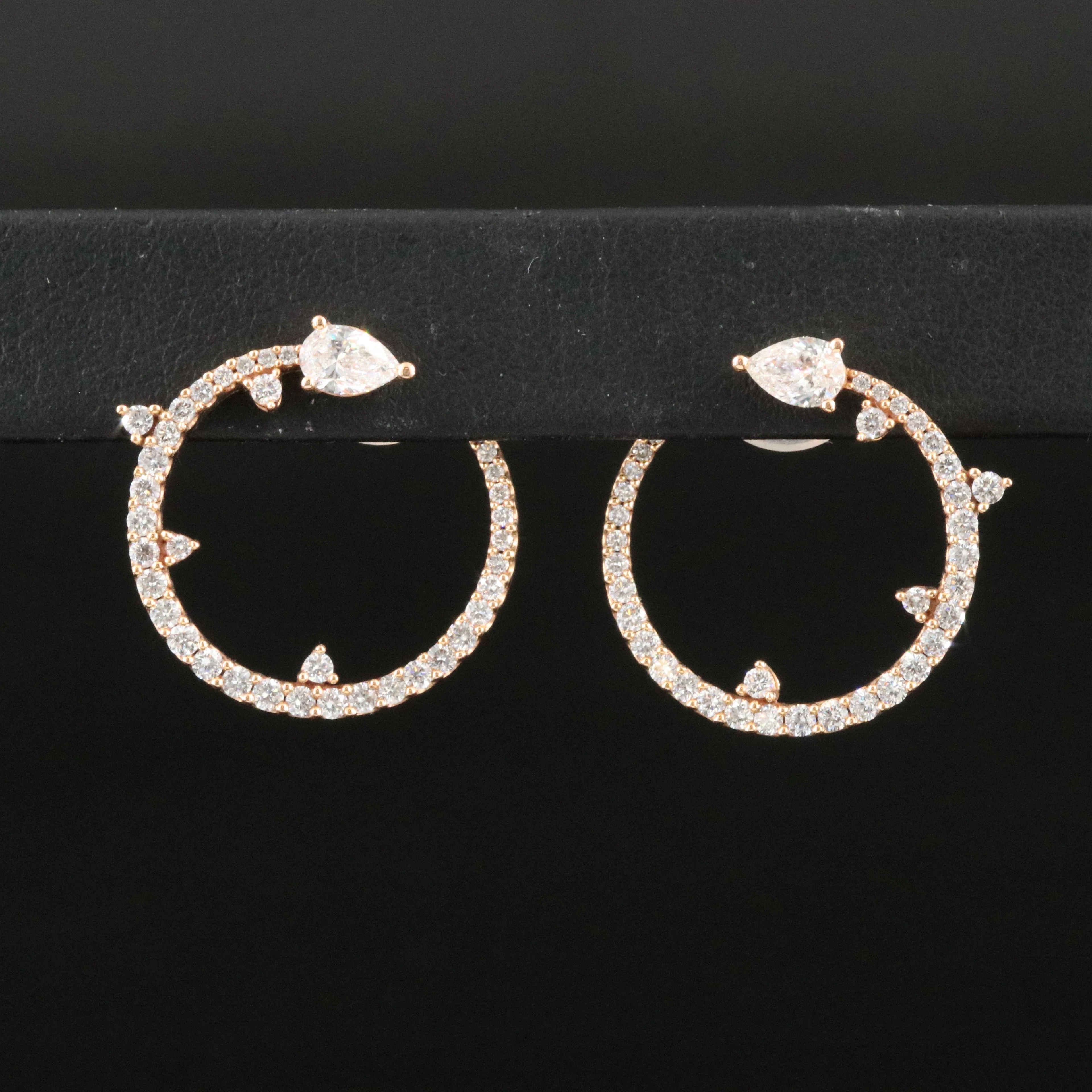 Penny Preville 18K Rose Gold 1.66 CTW Diamond Constellation Earrings
