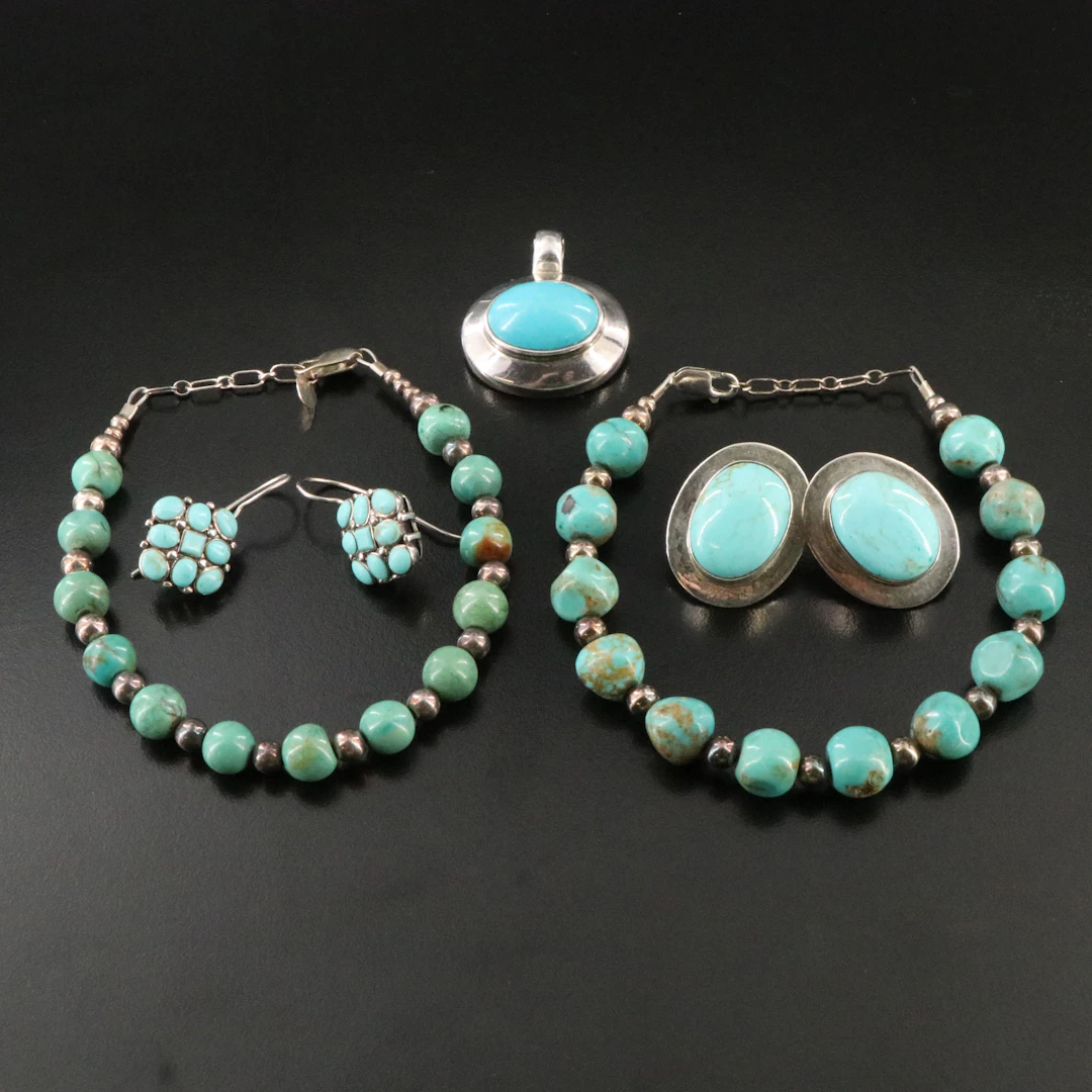 Sterling Magnesite and Turquoise Jewelry Featuring Carolyn Pollack for Relios
