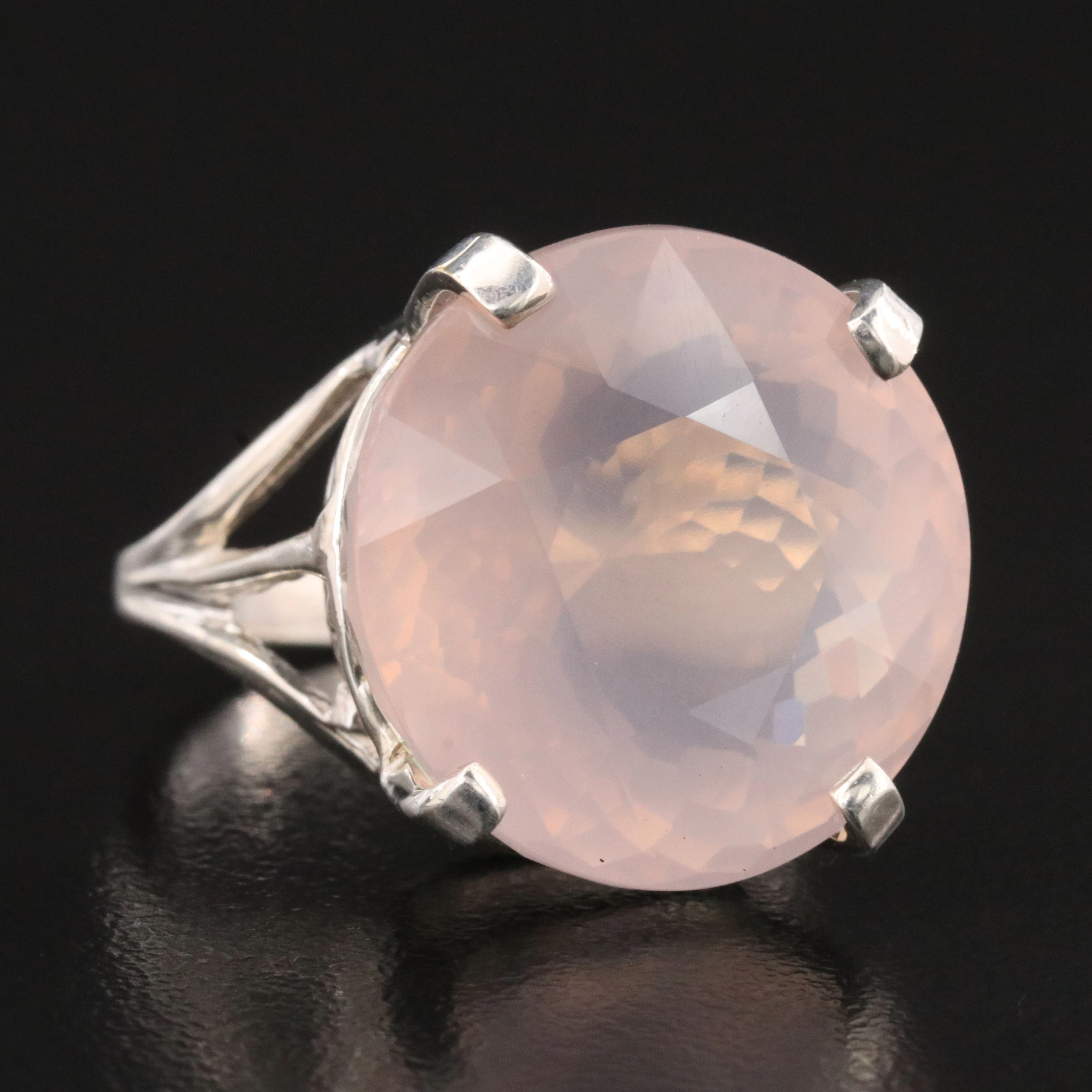 Sterling Rose Quartz Ring