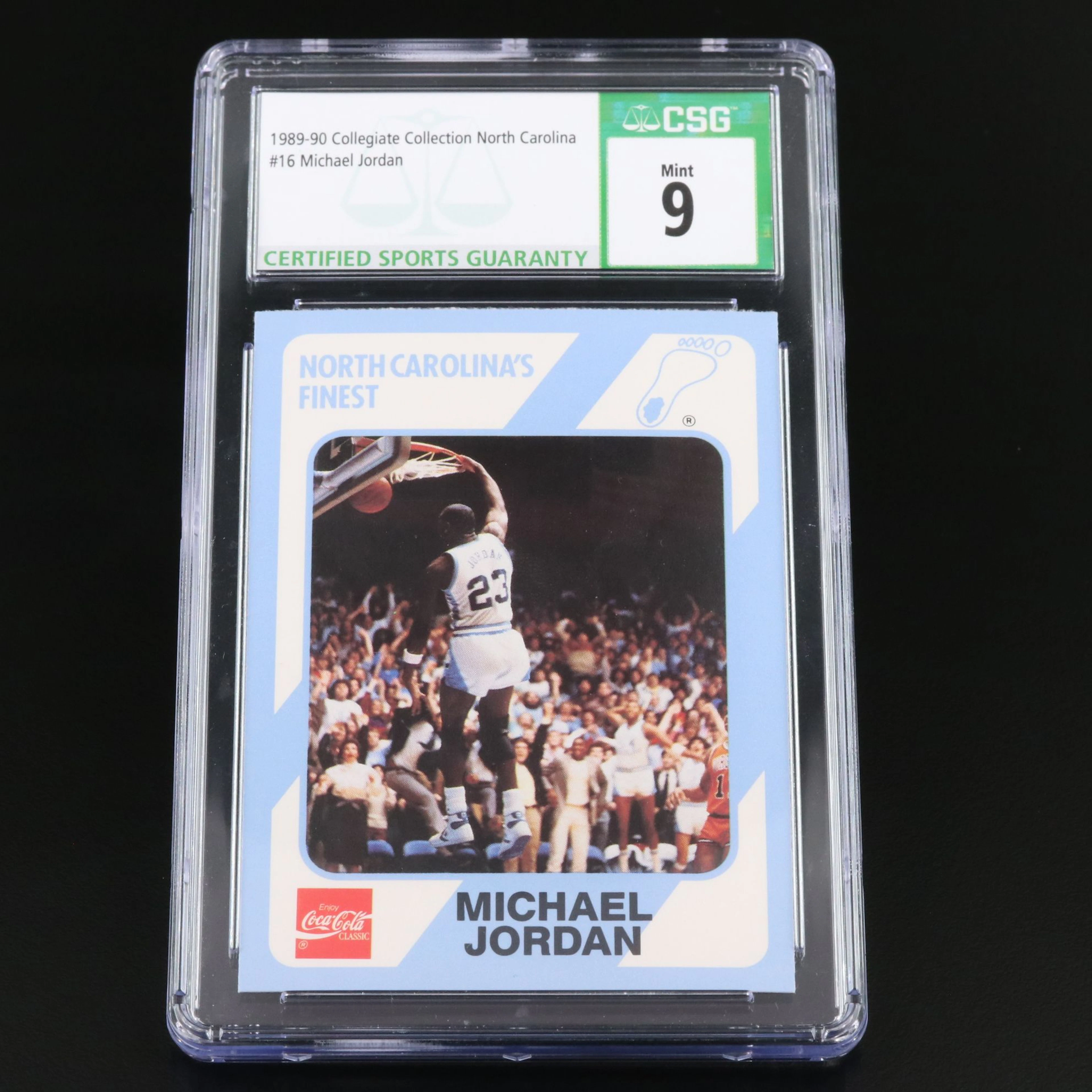 1989-90 Collegiate Collection Michael Jordan Basketball Card Graded CSG 9