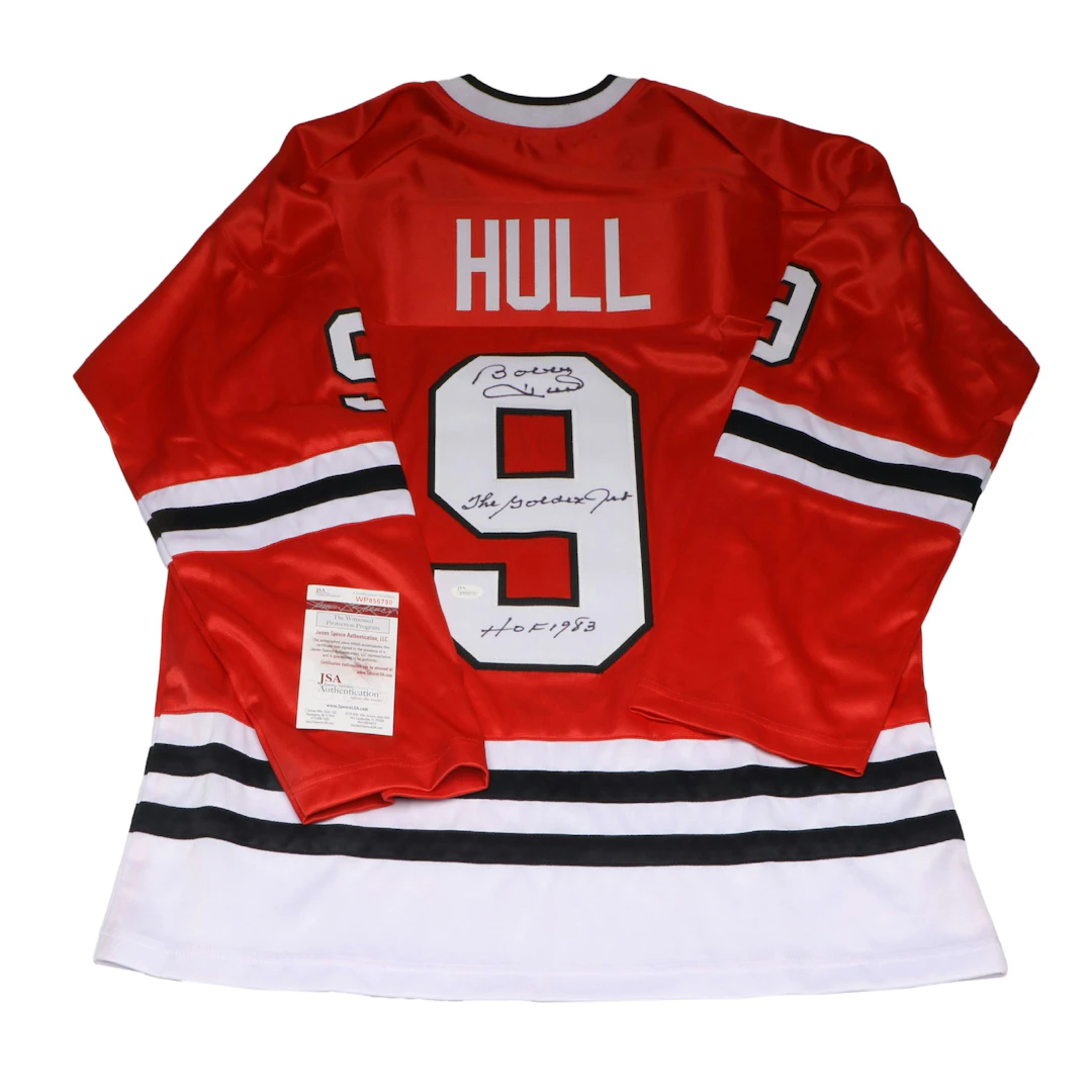 Bobby Hull Signed "HOF 1983" Chicago Blackhawks Hockey Jersey, JSA