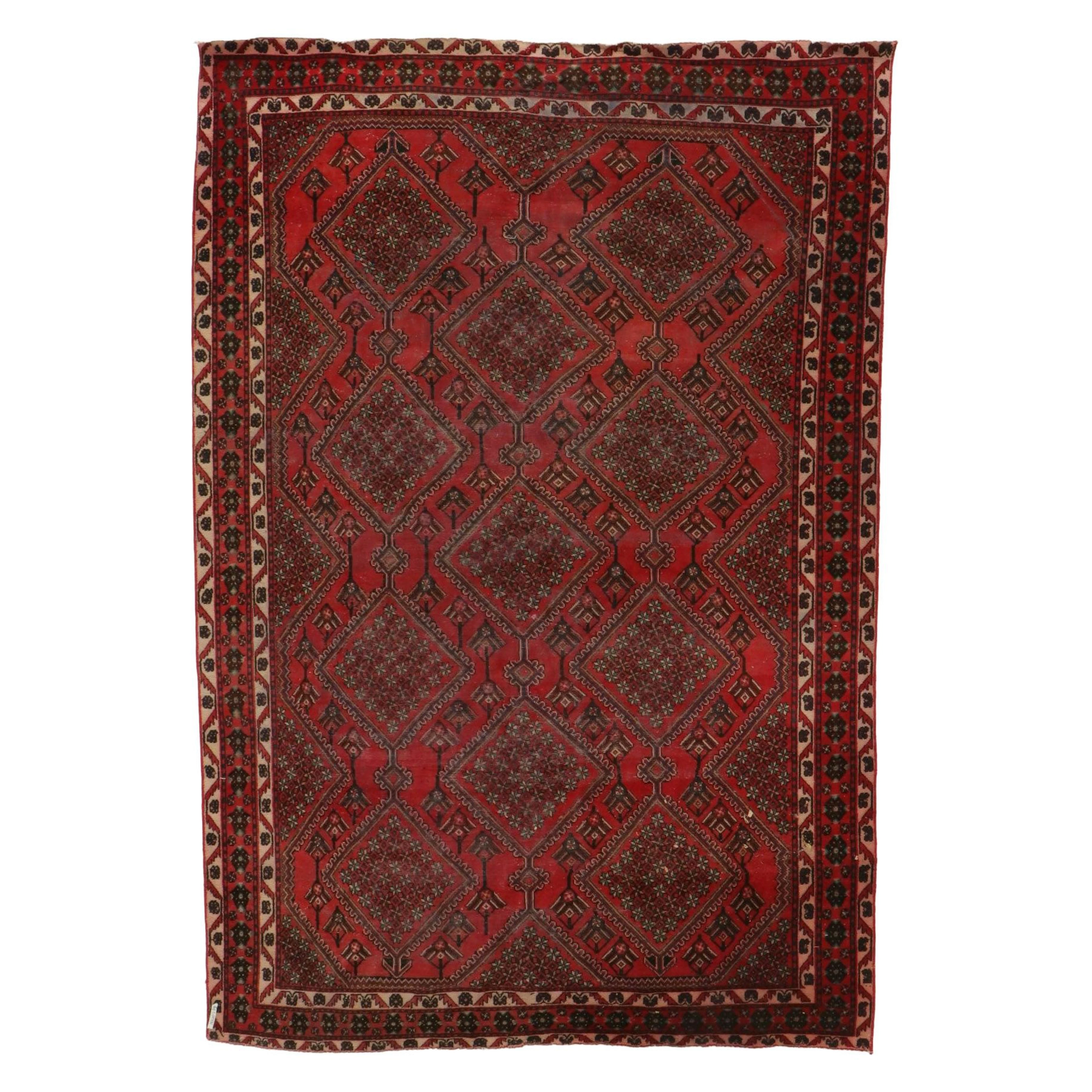 7'9 x 11'8 Hand-Knotted Persian Zanjan Area Rug