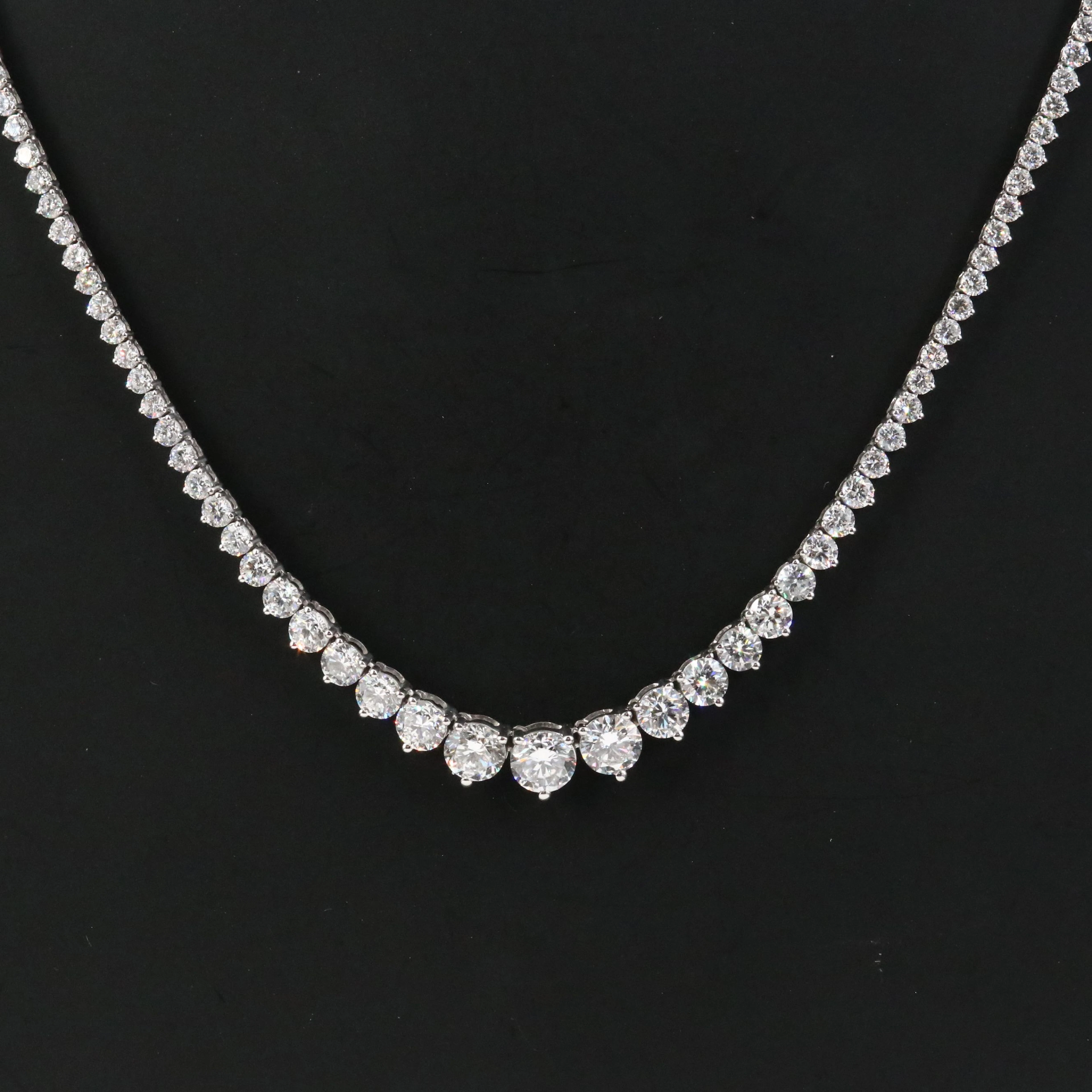 14K 10.30 CTW Lab Grown Diamond Rivière Necklace