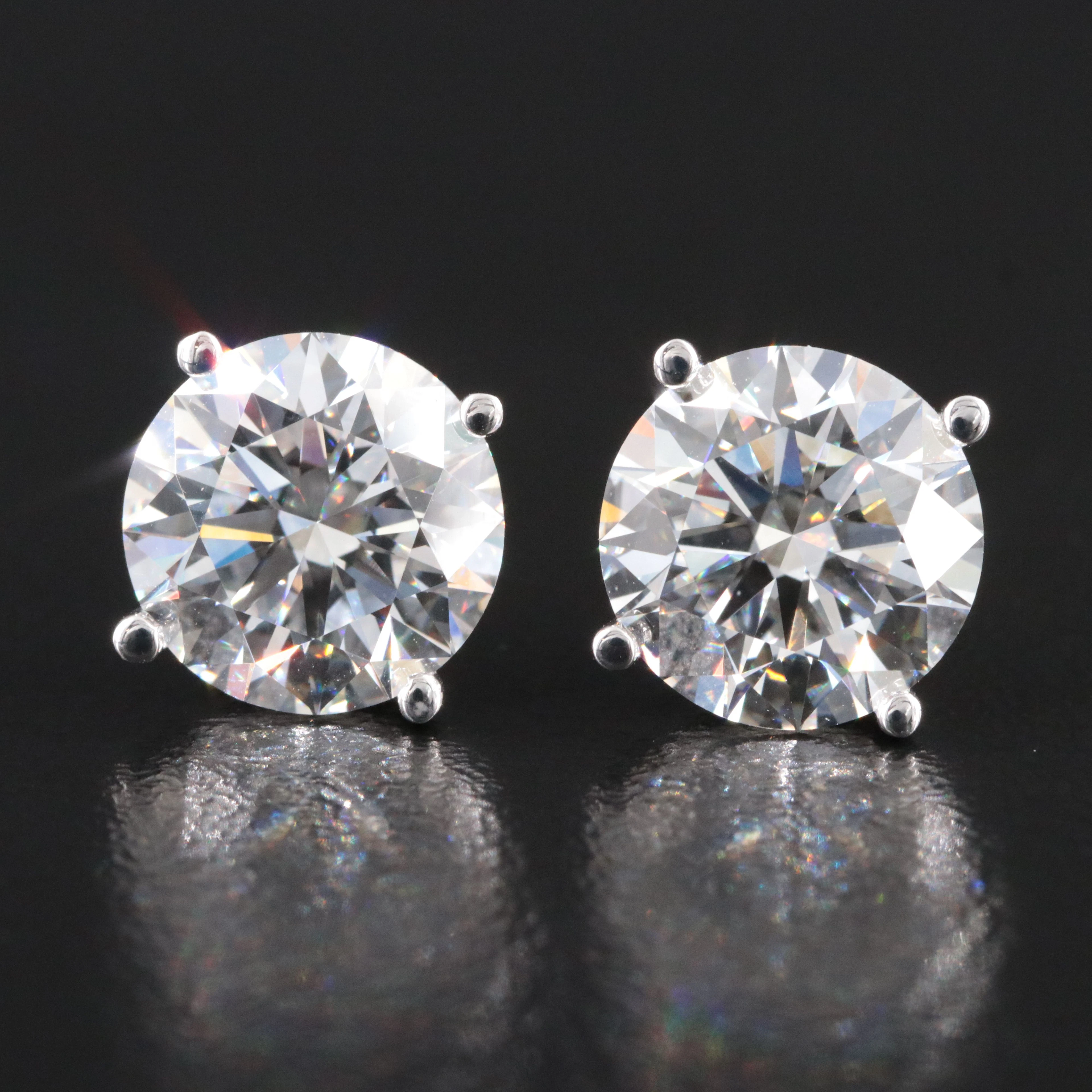 14K 6.20 CTW Lab Grown Diamond Earrings with IGI Reports