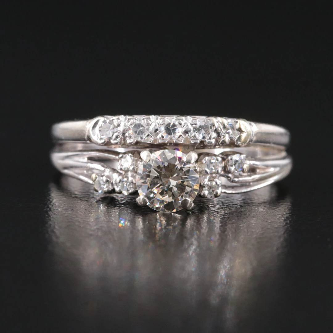 14K 0.66 CTW Diamond Ring Set