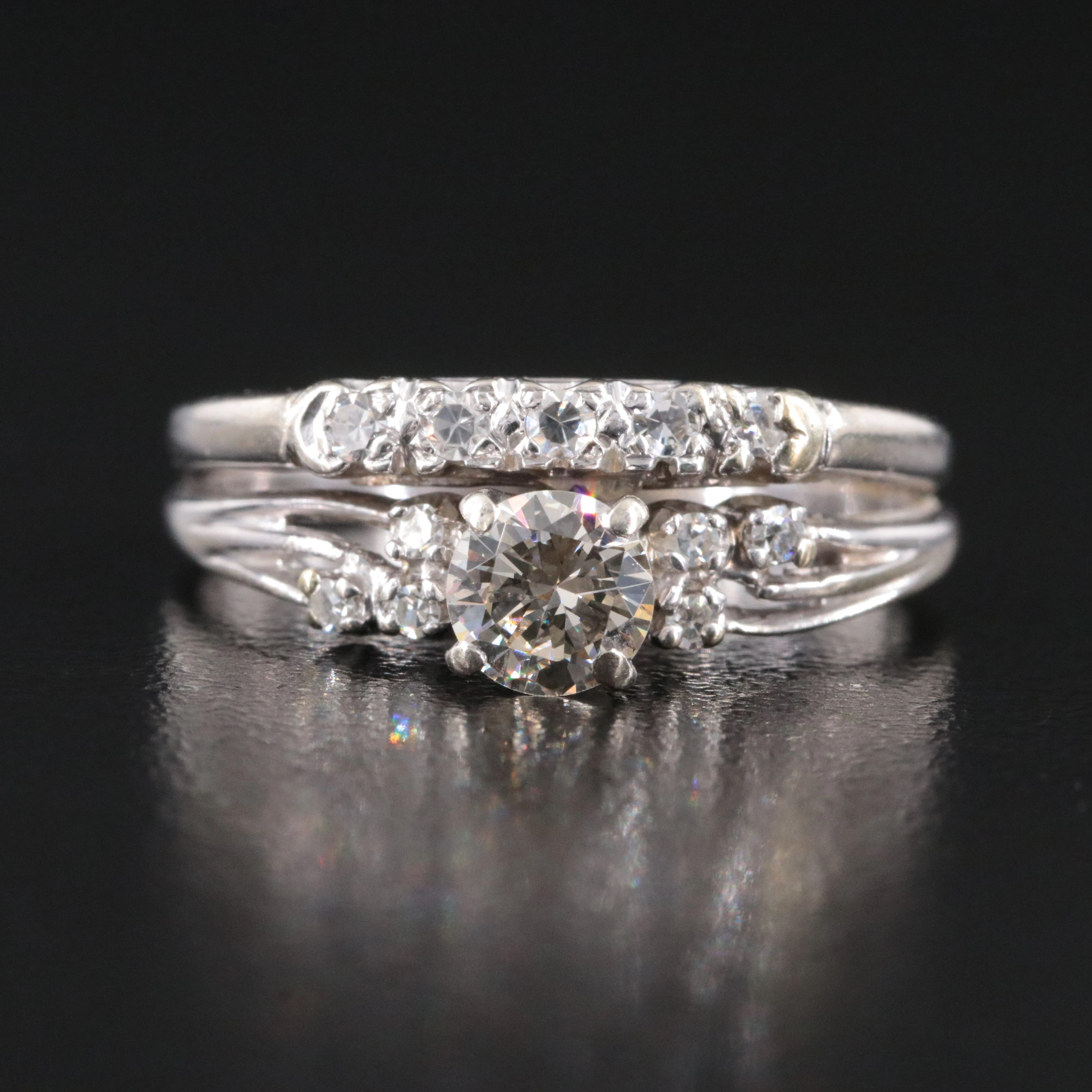 14K 0.66 CTW Diamond Ring Set