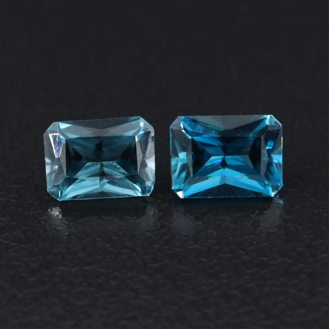 Loose 2.36 CTW London Blue Topaz Pair