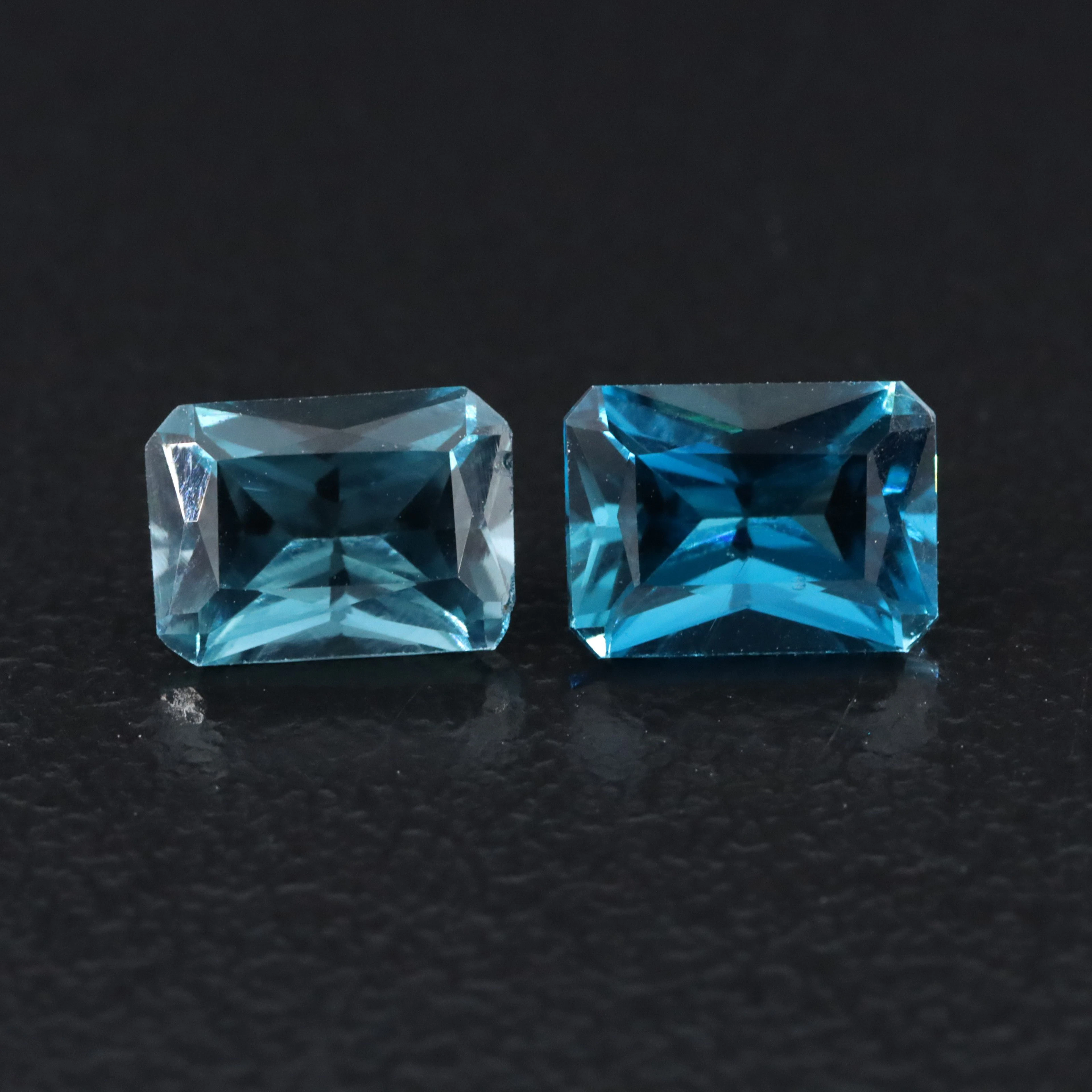 Loose 2.36 CTW London Blue Topaz Pair