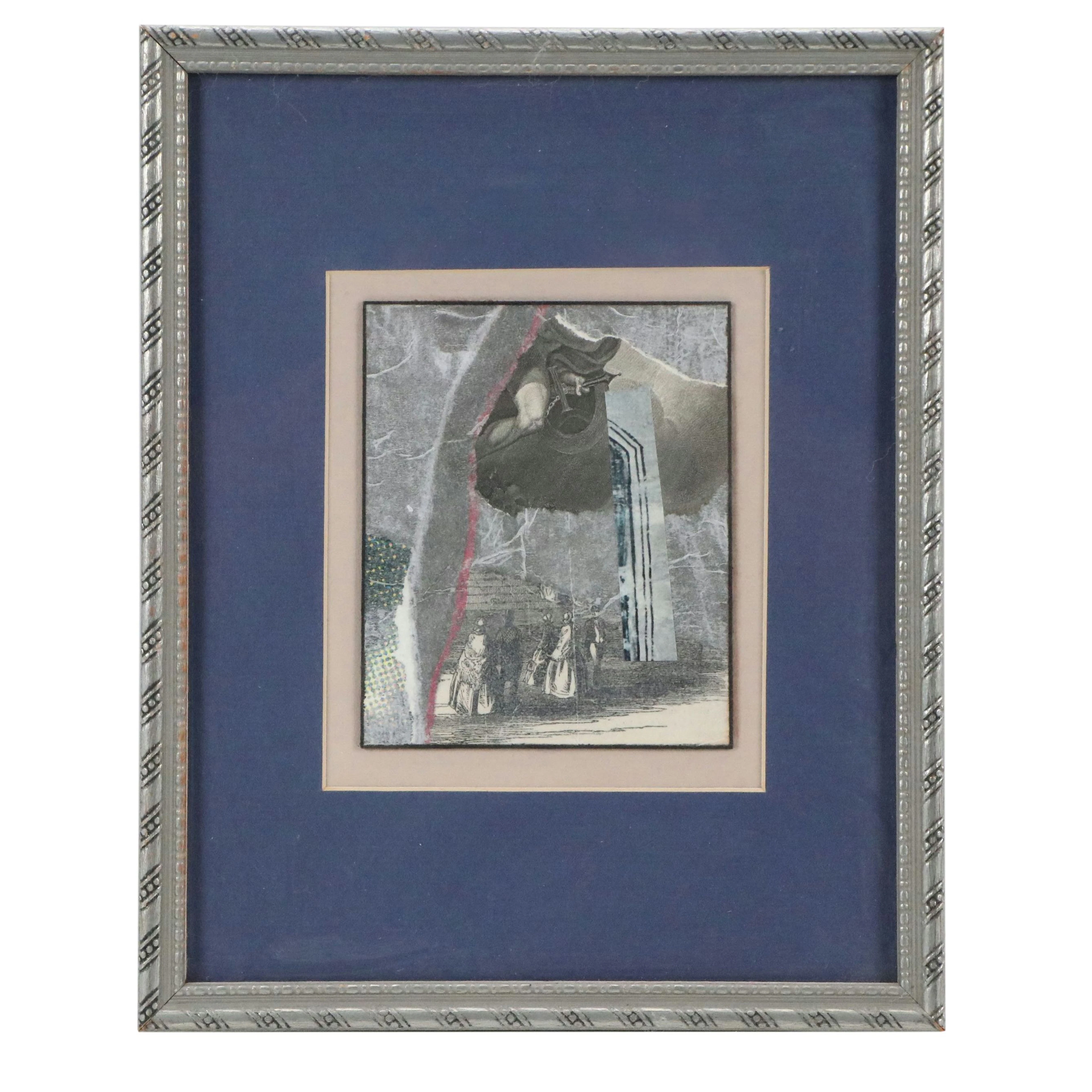 Abstract Collage with Print Fragments