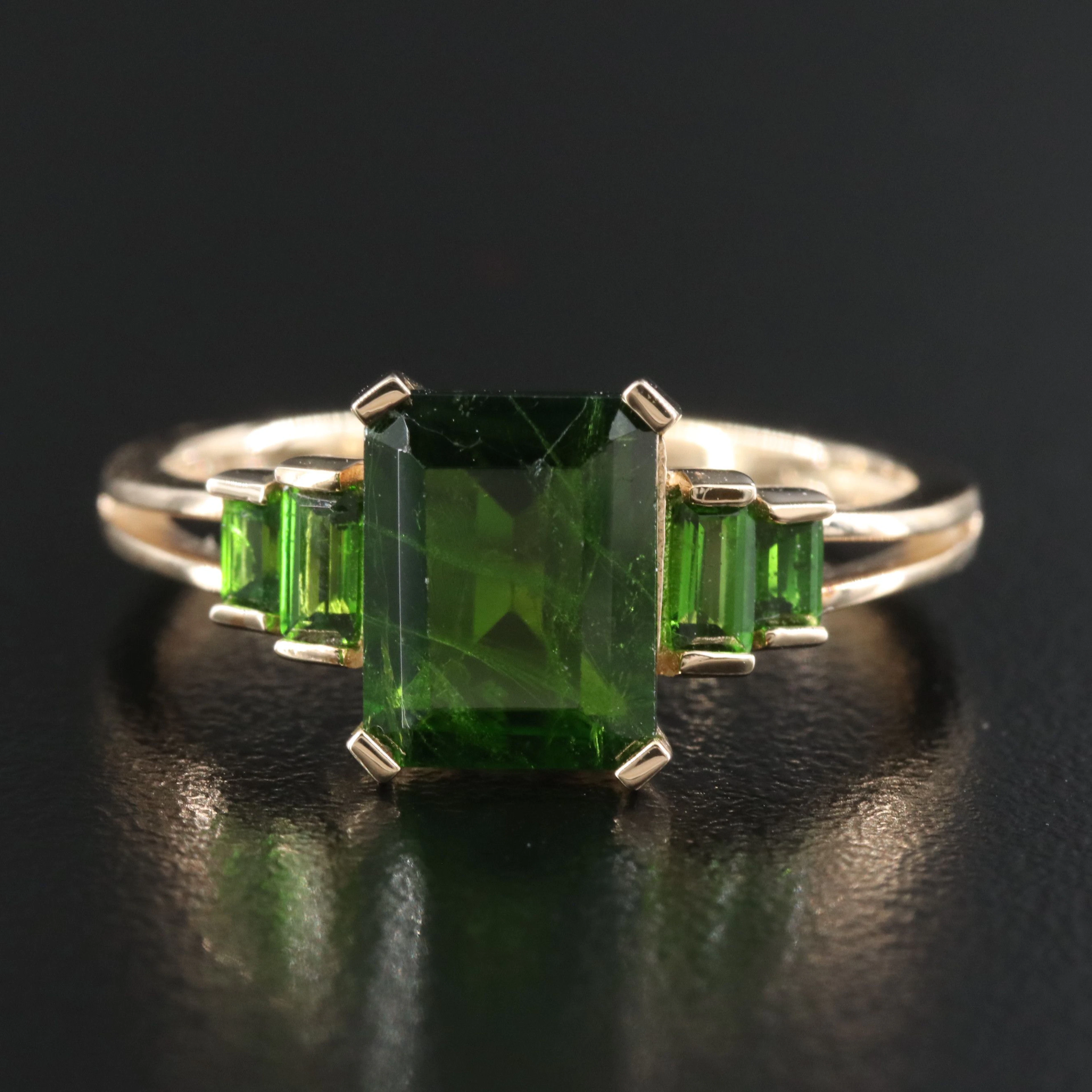 10K Diopside Ring
