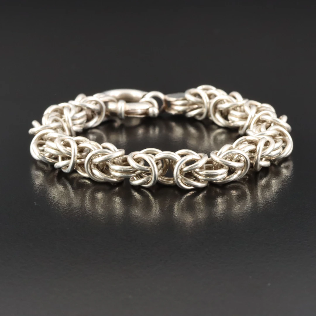 Sterling Byzantine Chain Bracelet