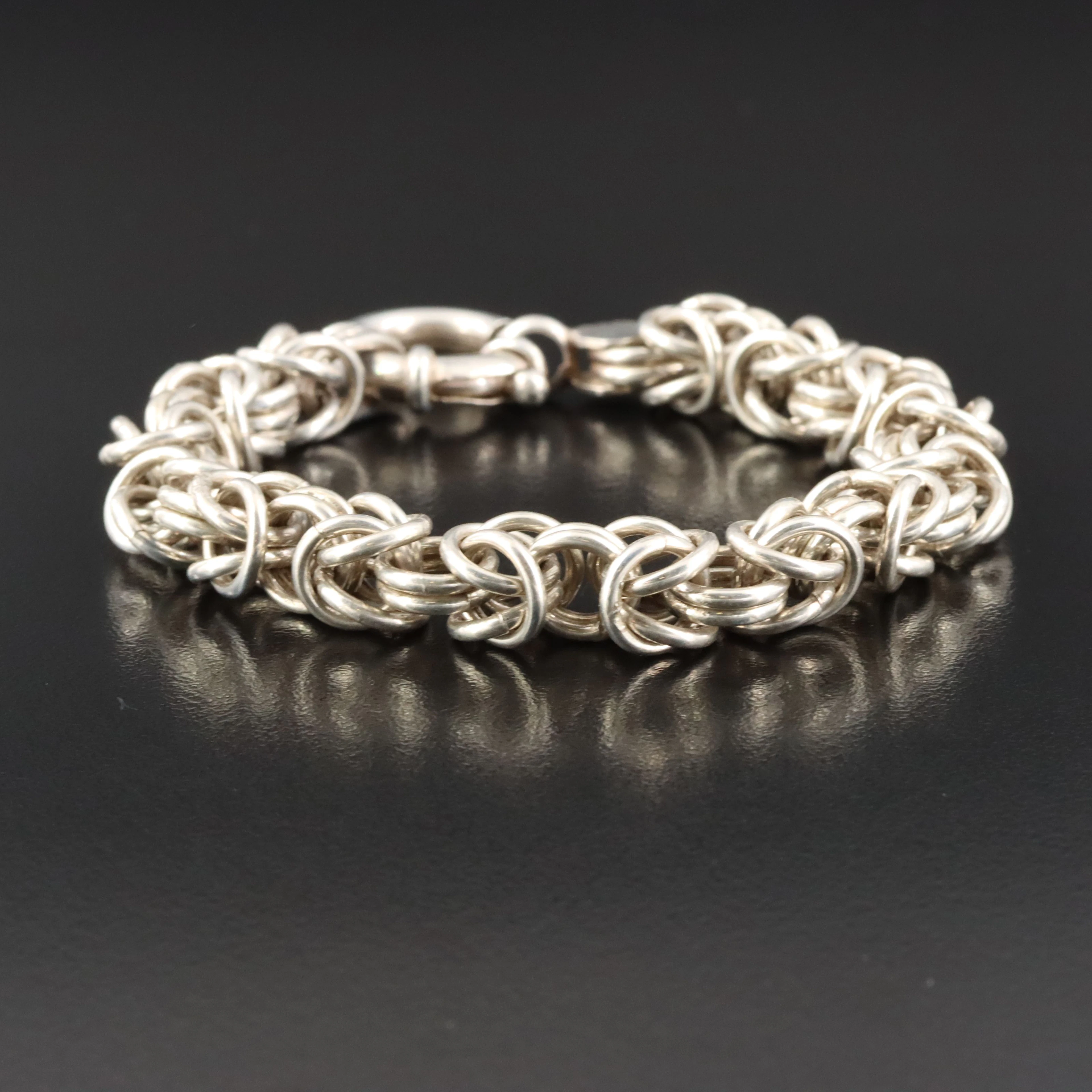 Sterling Byzantine Chain Bracelet