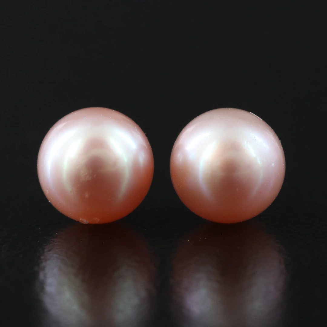 14K Rose Gold Pearl Earrings