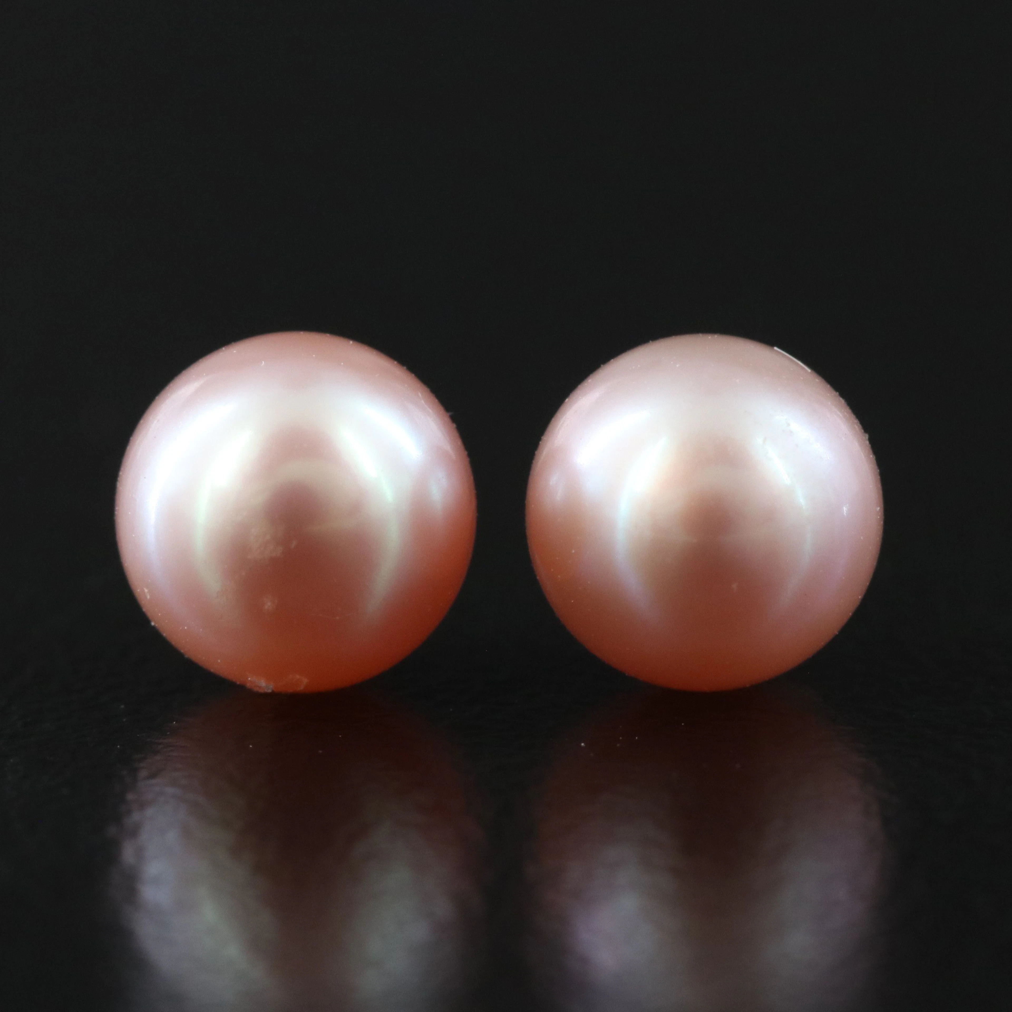 14K Rose Gold Pearl Earrings