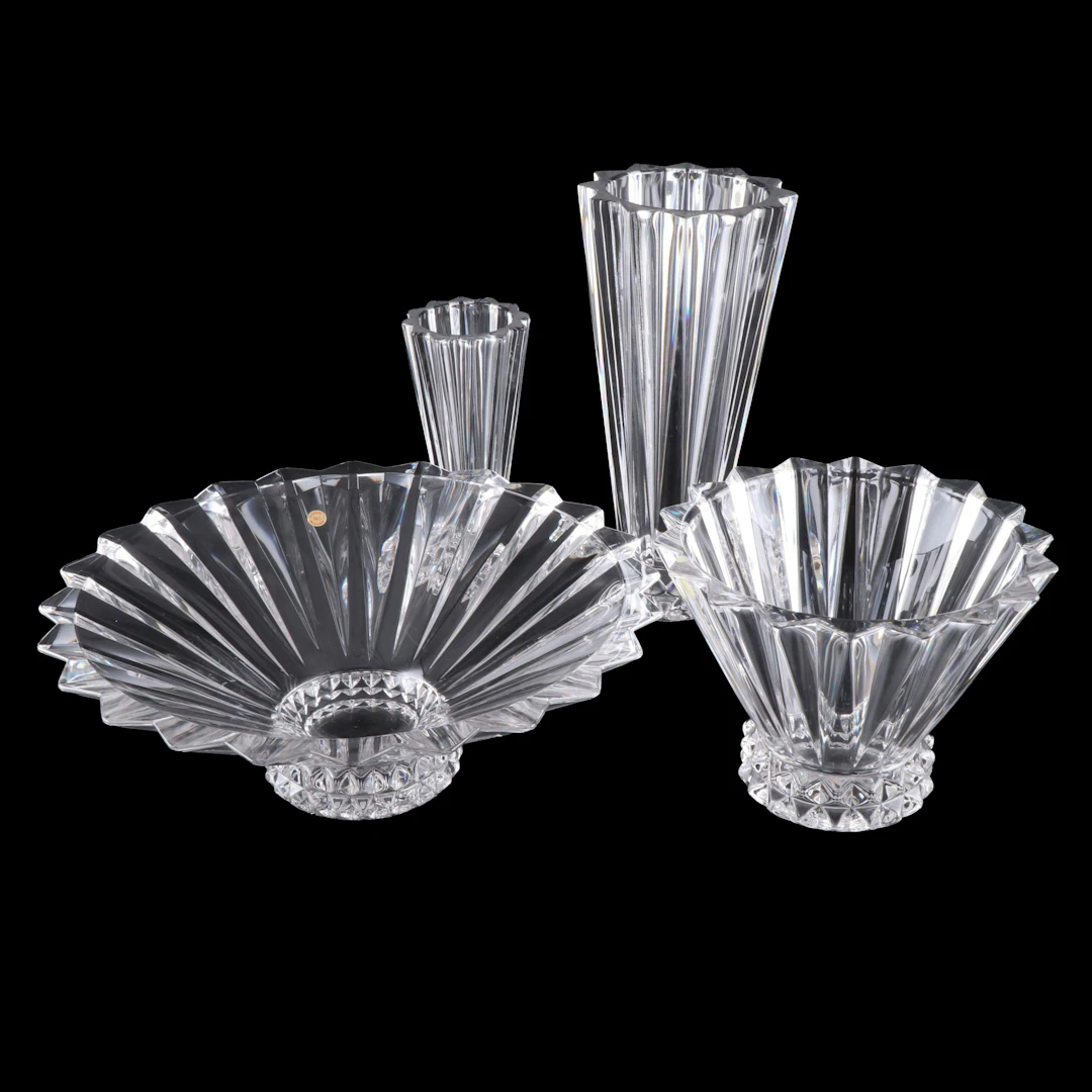 Rosenthal "Blossom" Faceted Crystal Bowls and Vases