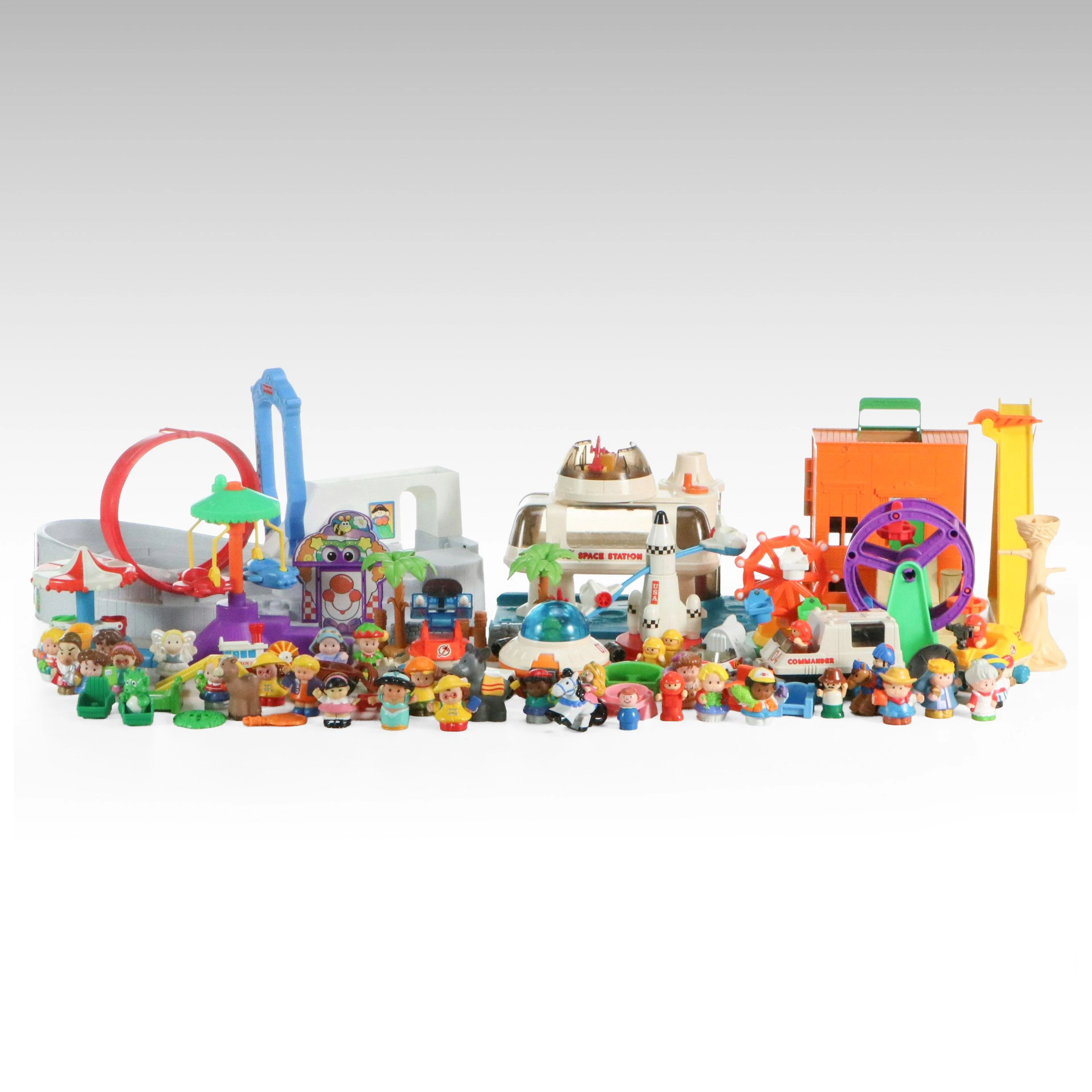 Fisher-Price "Space Station" with Playskool "Sesame Street Brownstone" and More